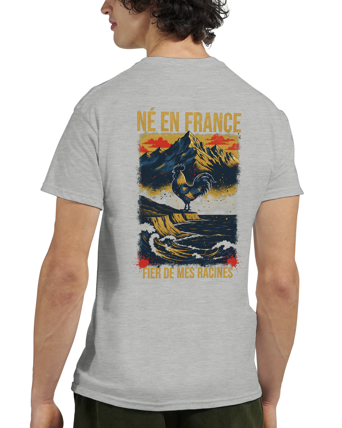 T-Shirt Premium 'Né en France' – Coton Épais à Coupe Classique