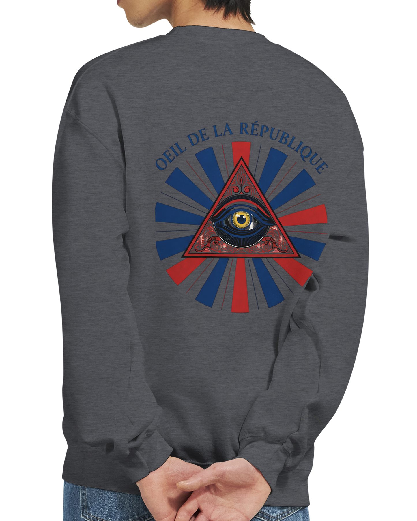 Sweat-shirt Homme Œil de la République - Confort Premium et Design Graphique