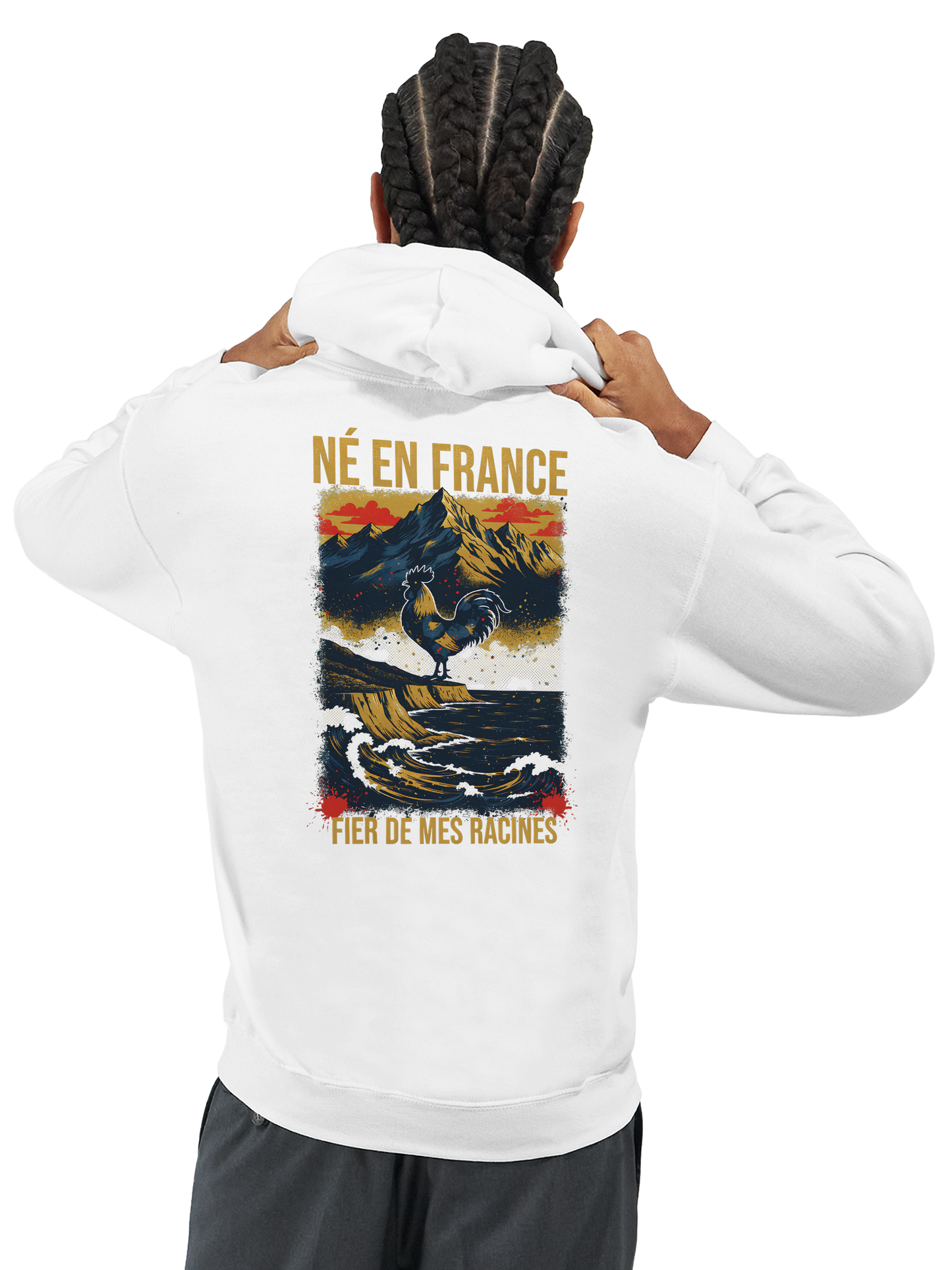 Sweat à Capuche Homme « Né en France » – Premium Confort et Style