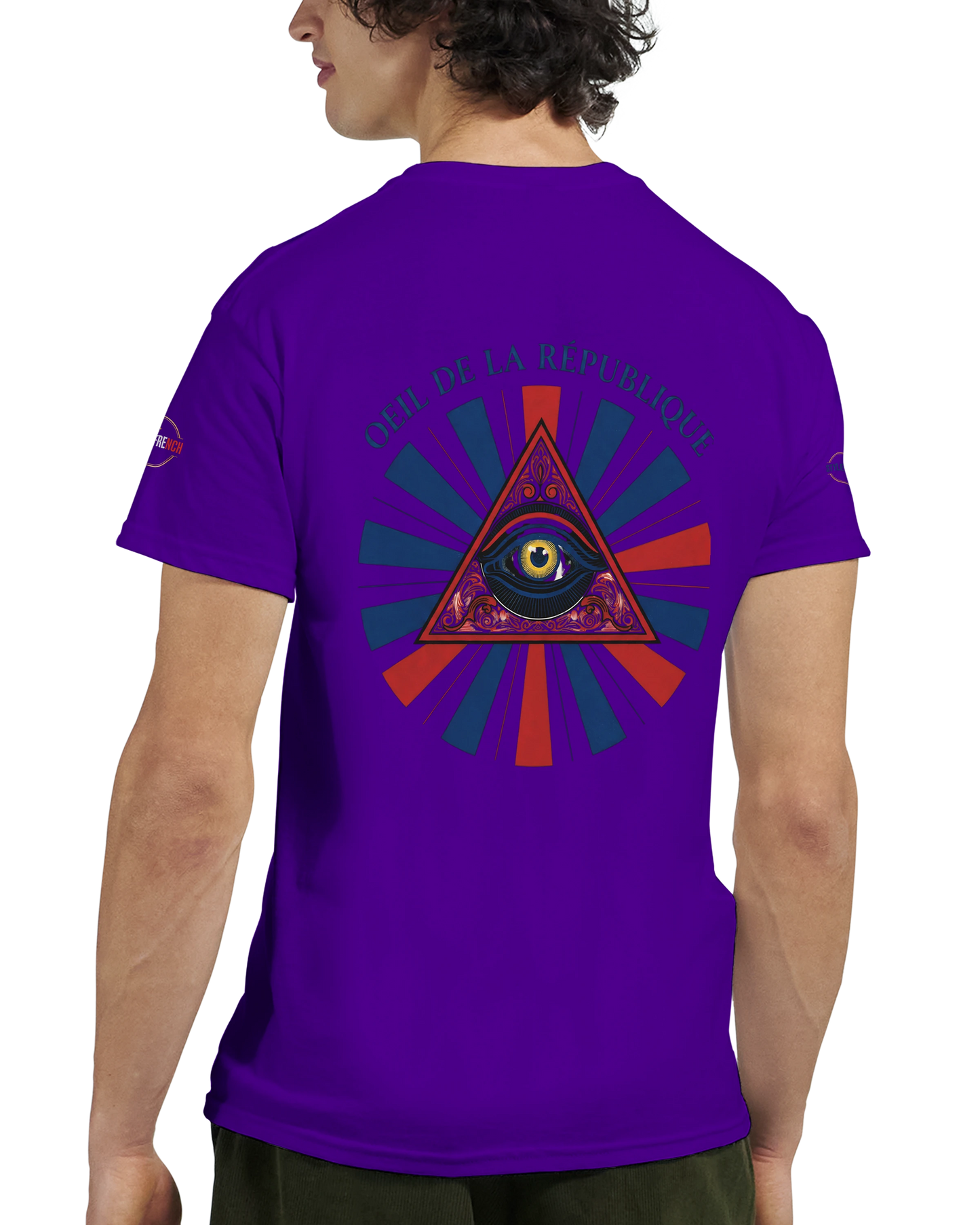 T-shirt Homme Œil de la République - Coton Épais à Coupe Classique