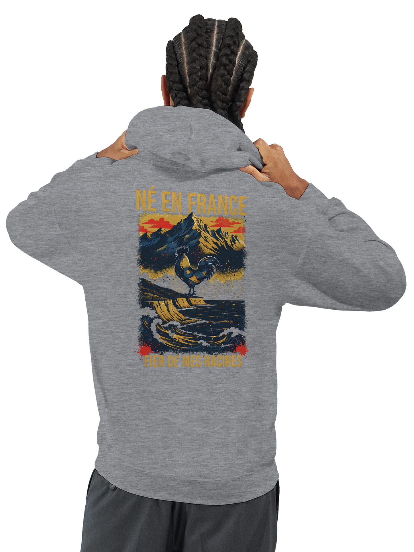 Sweat à Capuche Homme « Né en France » – Premium Confort et Style