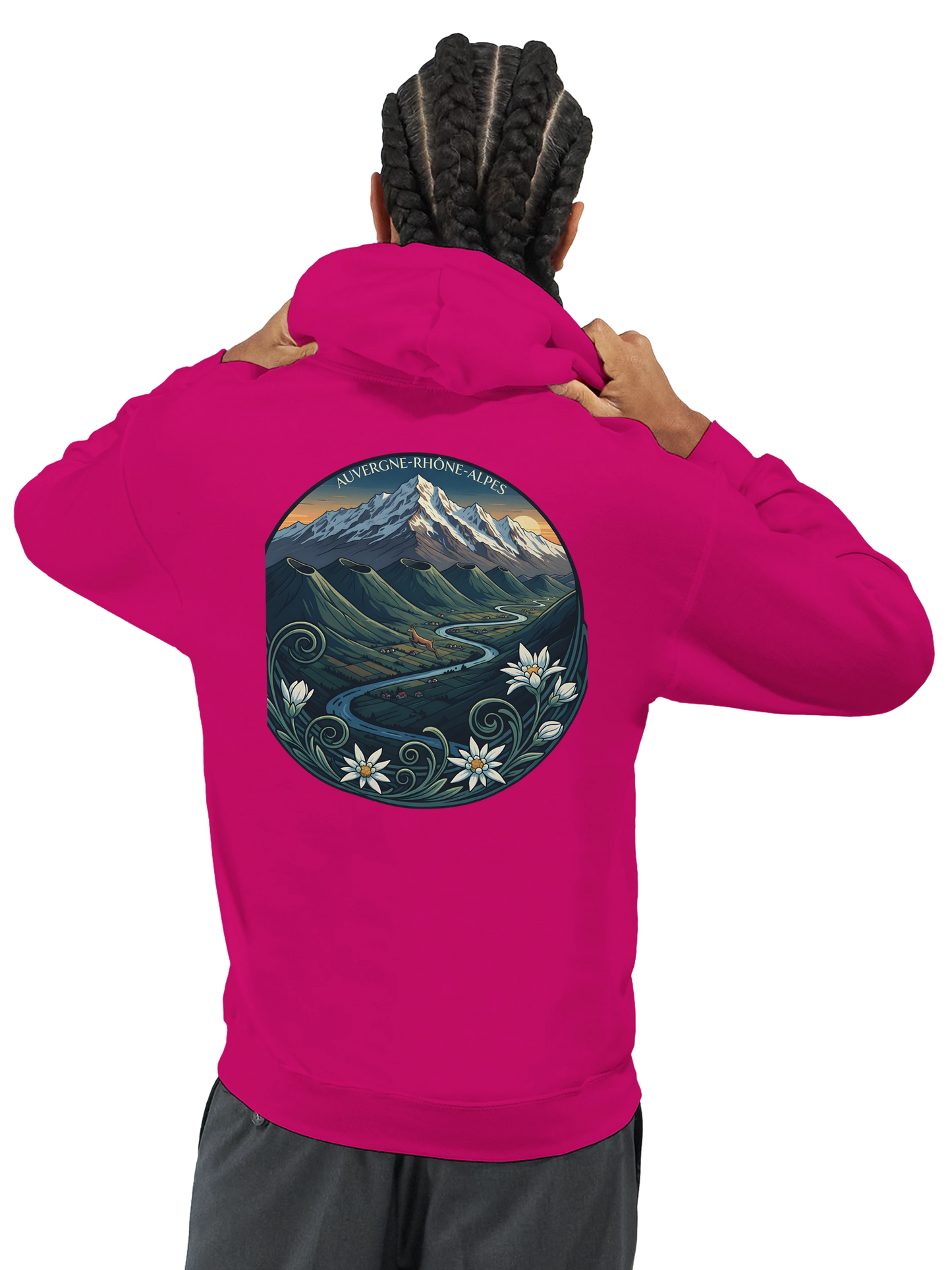 Sweat à capuche unisexe Auvergne-Rhône-Alpes – Confort et style régional