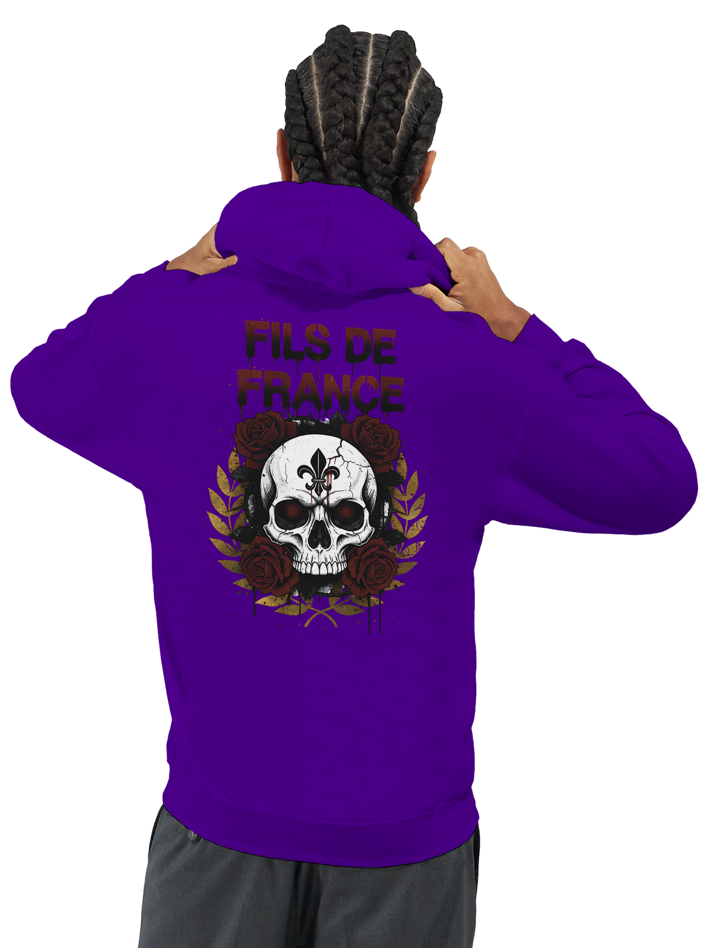 Sweat à capuche homme Fils de France – Hoodie premium en coton mélangé