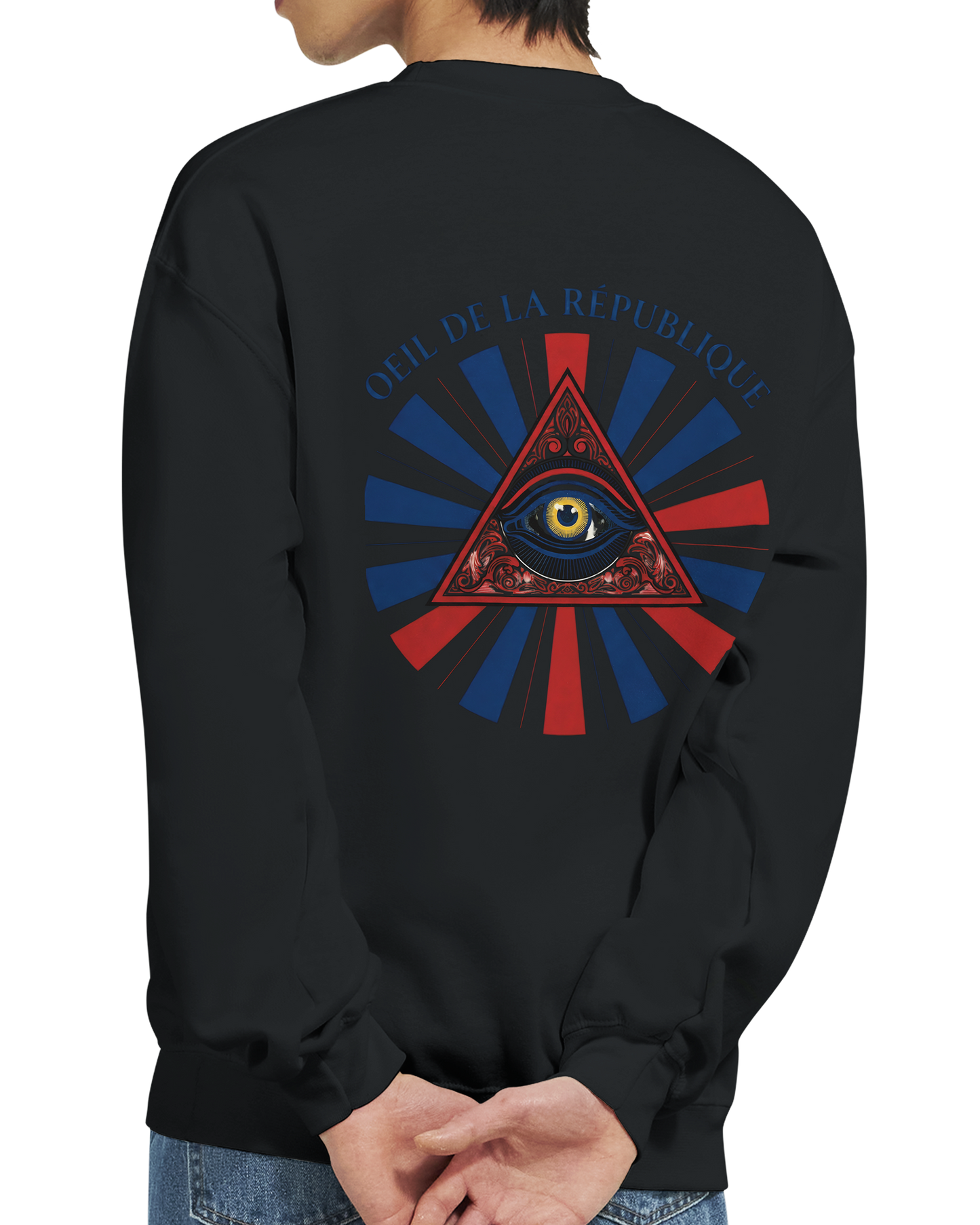 Sweat-shirt Homme Œil de la République - Confort Premium et Design Graphique
