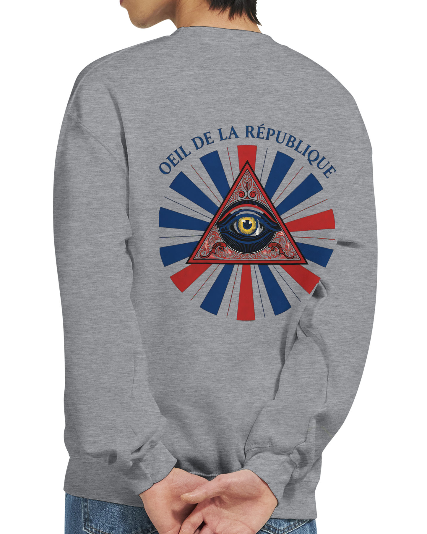 Sweat-shirt Homme Œil de la République - Confort Premium et Design Graphique