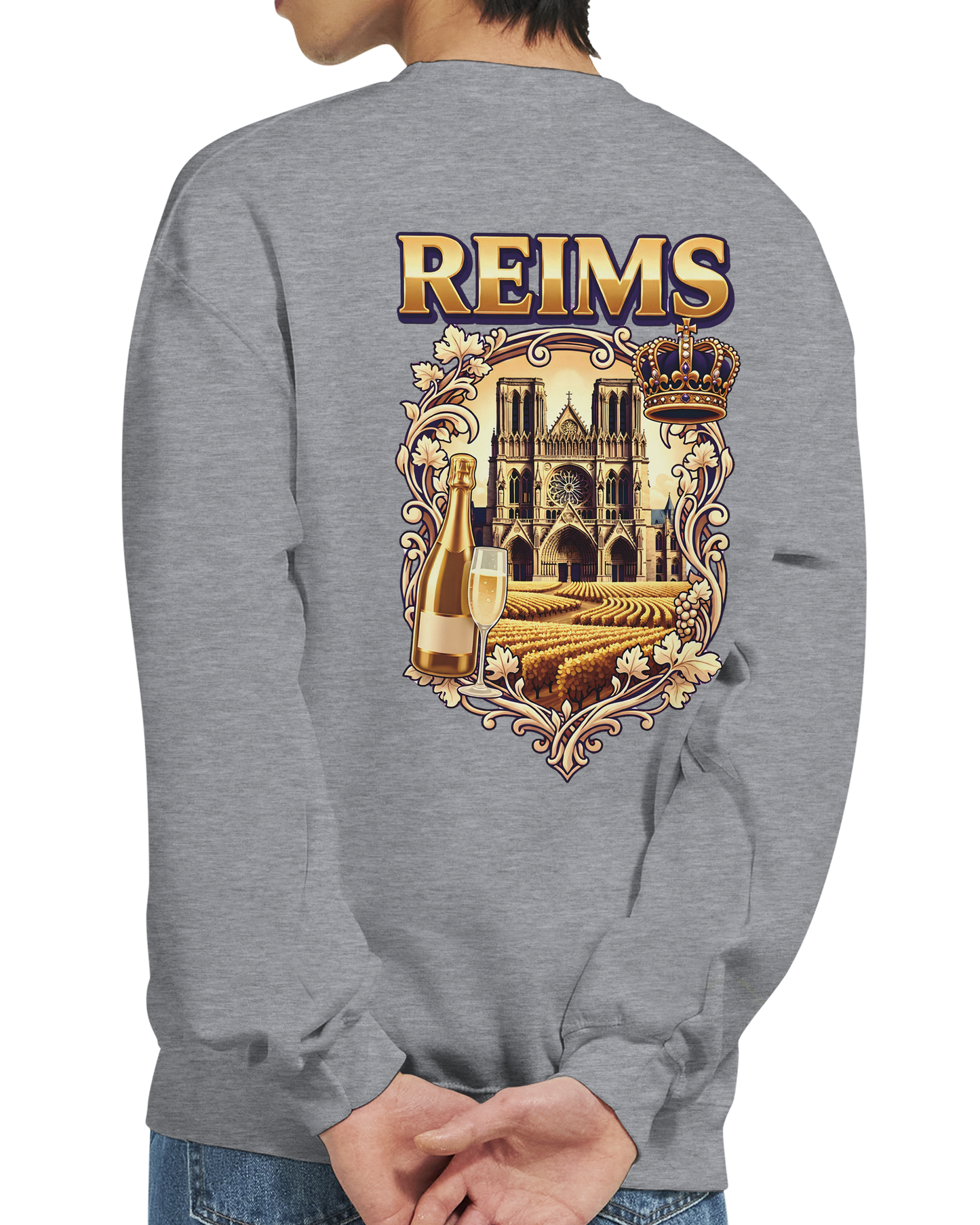 Sweat-shirt Reims – Sweat à col rond confortable en coton mélangé
