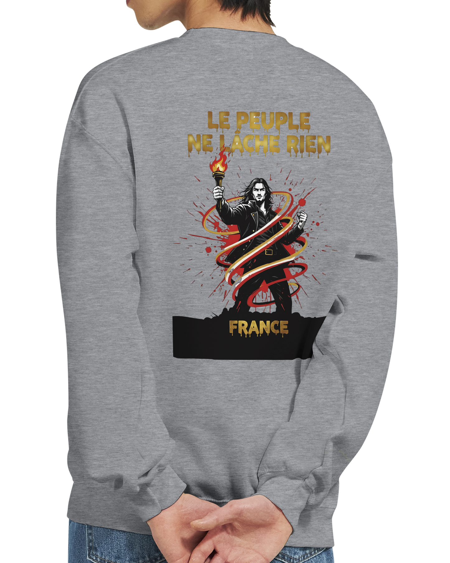 Sweat-shirt Homme 'Le Peuple Ne Lâche Rien' – Confort et Résistance
