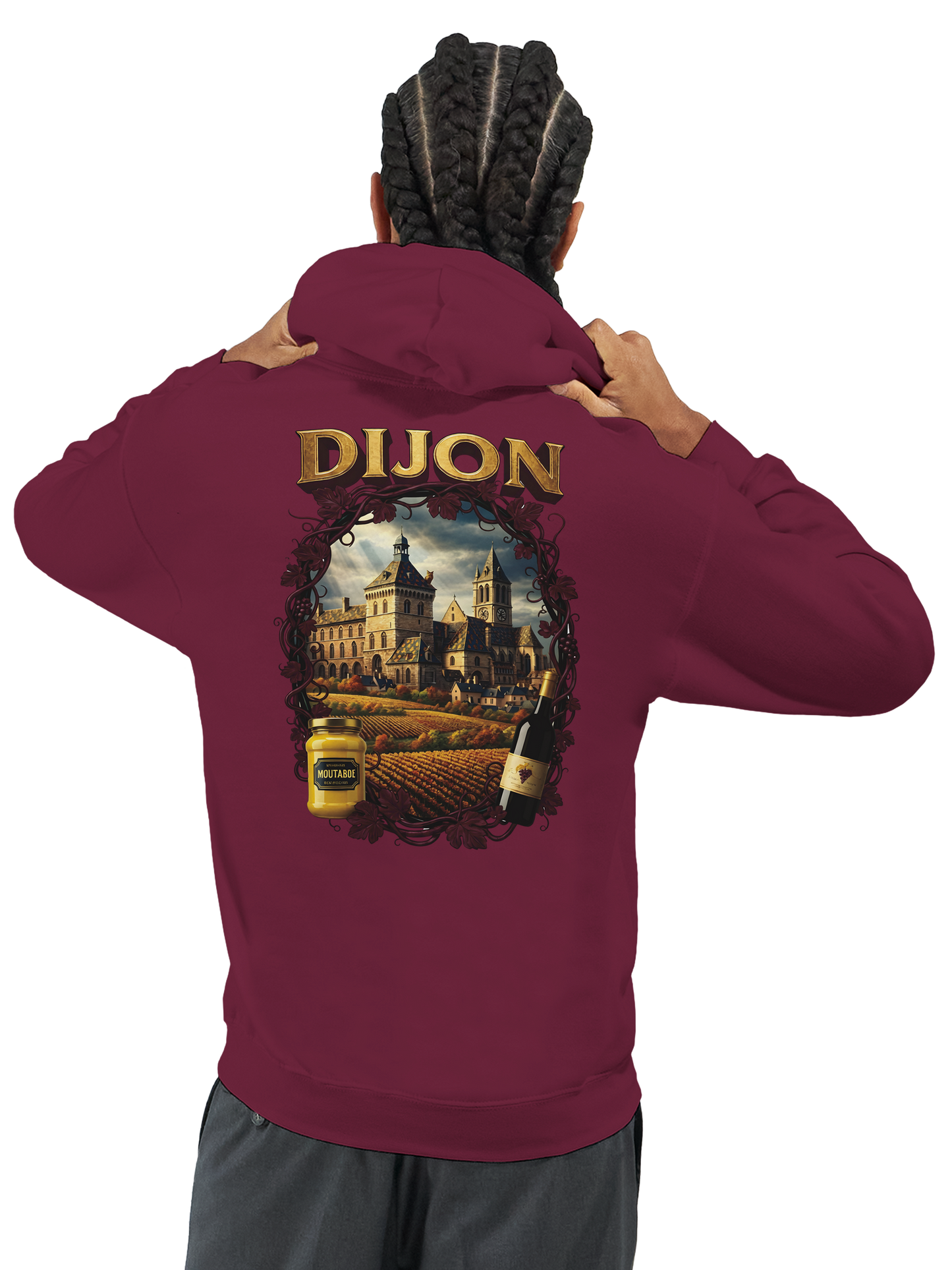 Sweat à Capuche Unisexe Dijon – Ville de France – Confort Premium