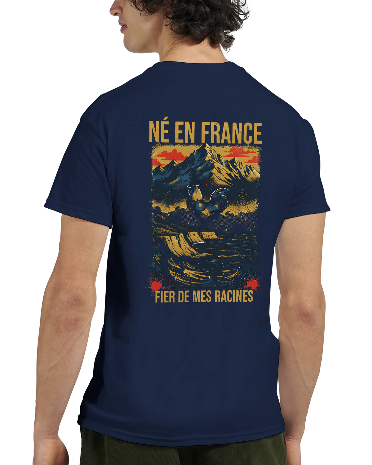 T-Shirt Premium 'Né en France' – Coton Épais à Coupe Classique