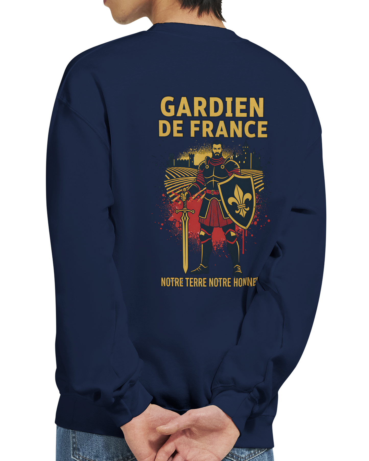 Sweat-shirt Homme Gardien de France - Premium French Heritage Apparel