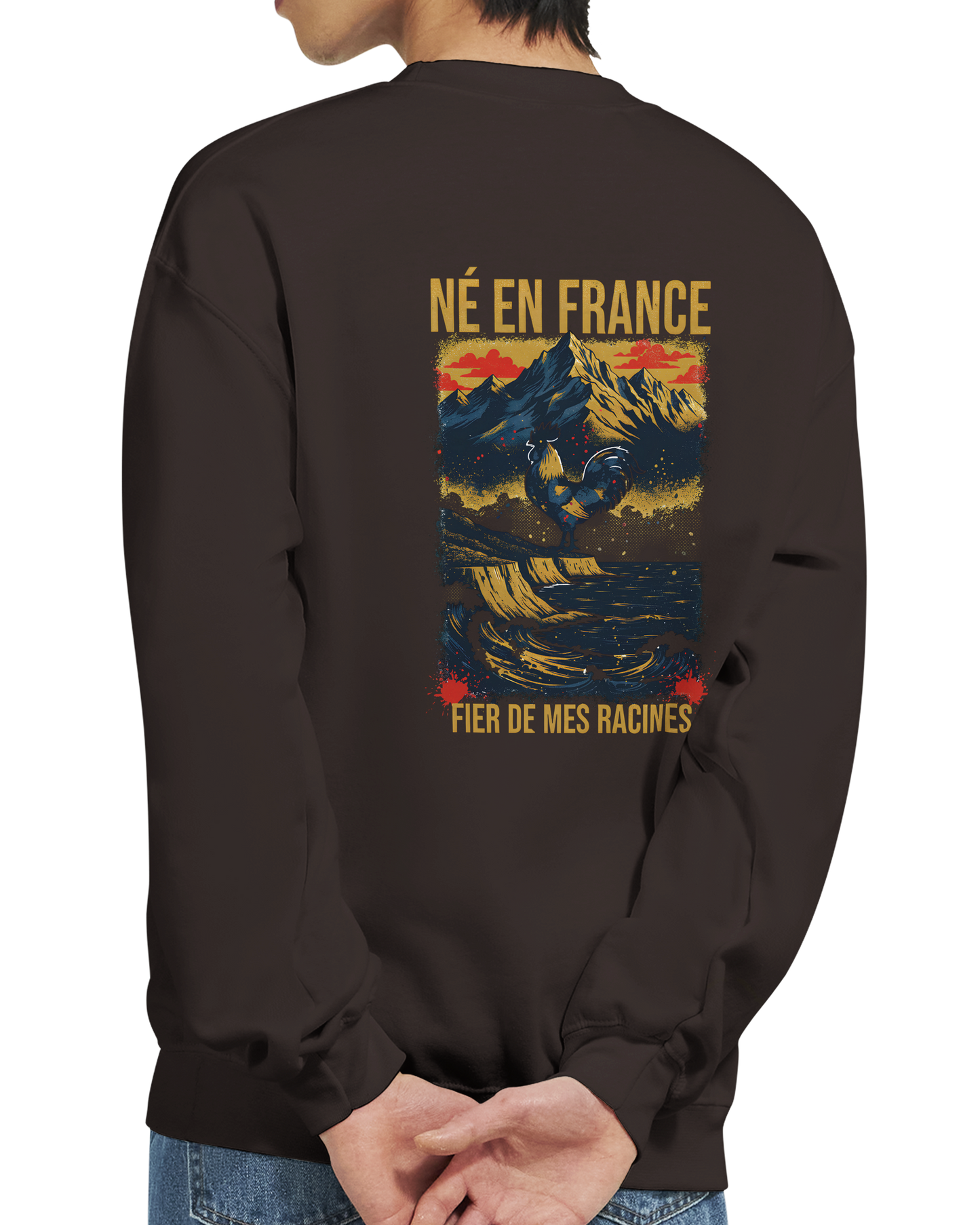Sweat-shirt Homme « Né en France » – Confort Premium et Design Durable