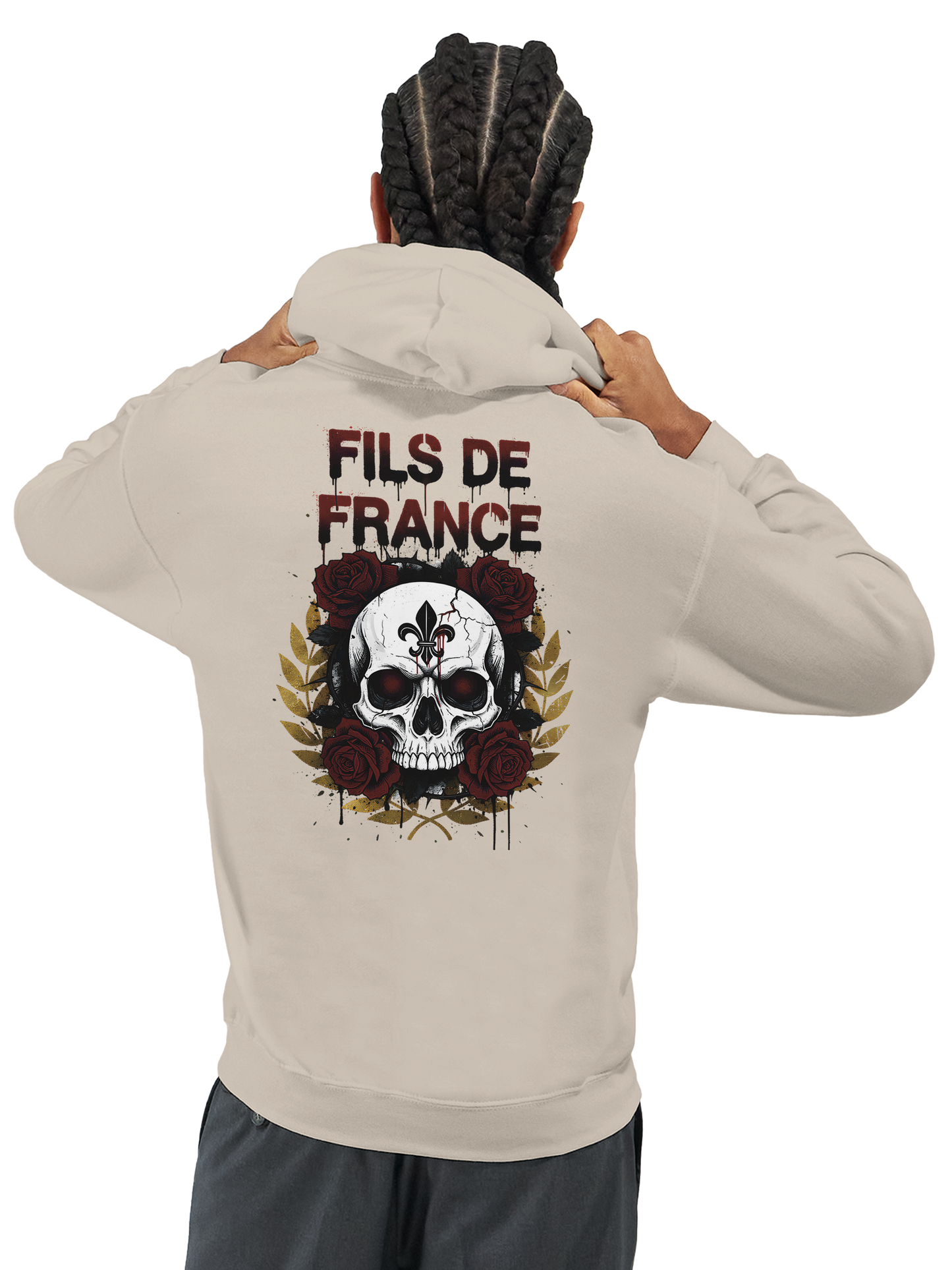 Sweat à capuche homme Fils de France – Hoodie premium en coton mélangé
