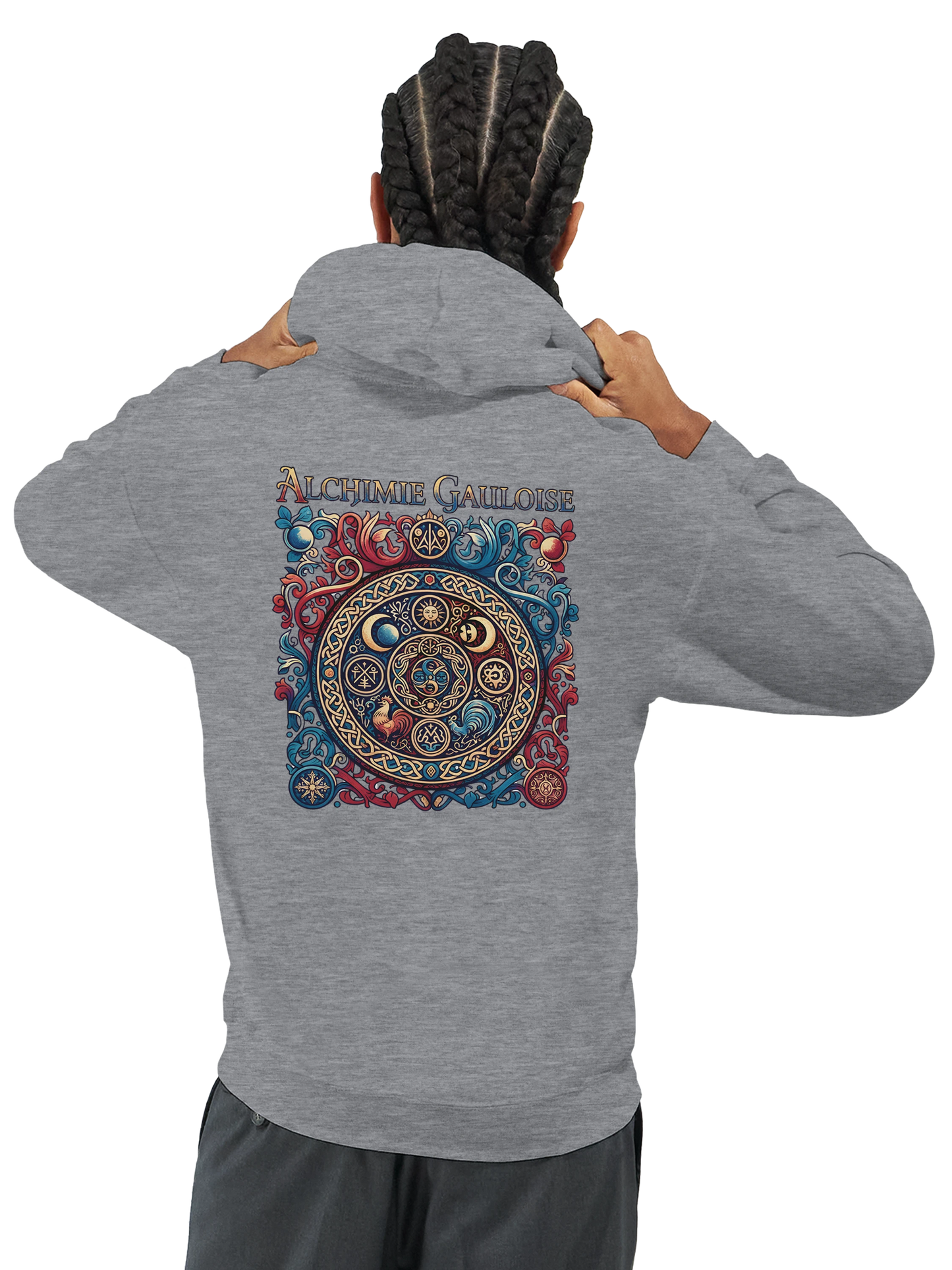 Sweat à capuche homme Alchimie Gauloise – Hoodie premium en coton mélangé