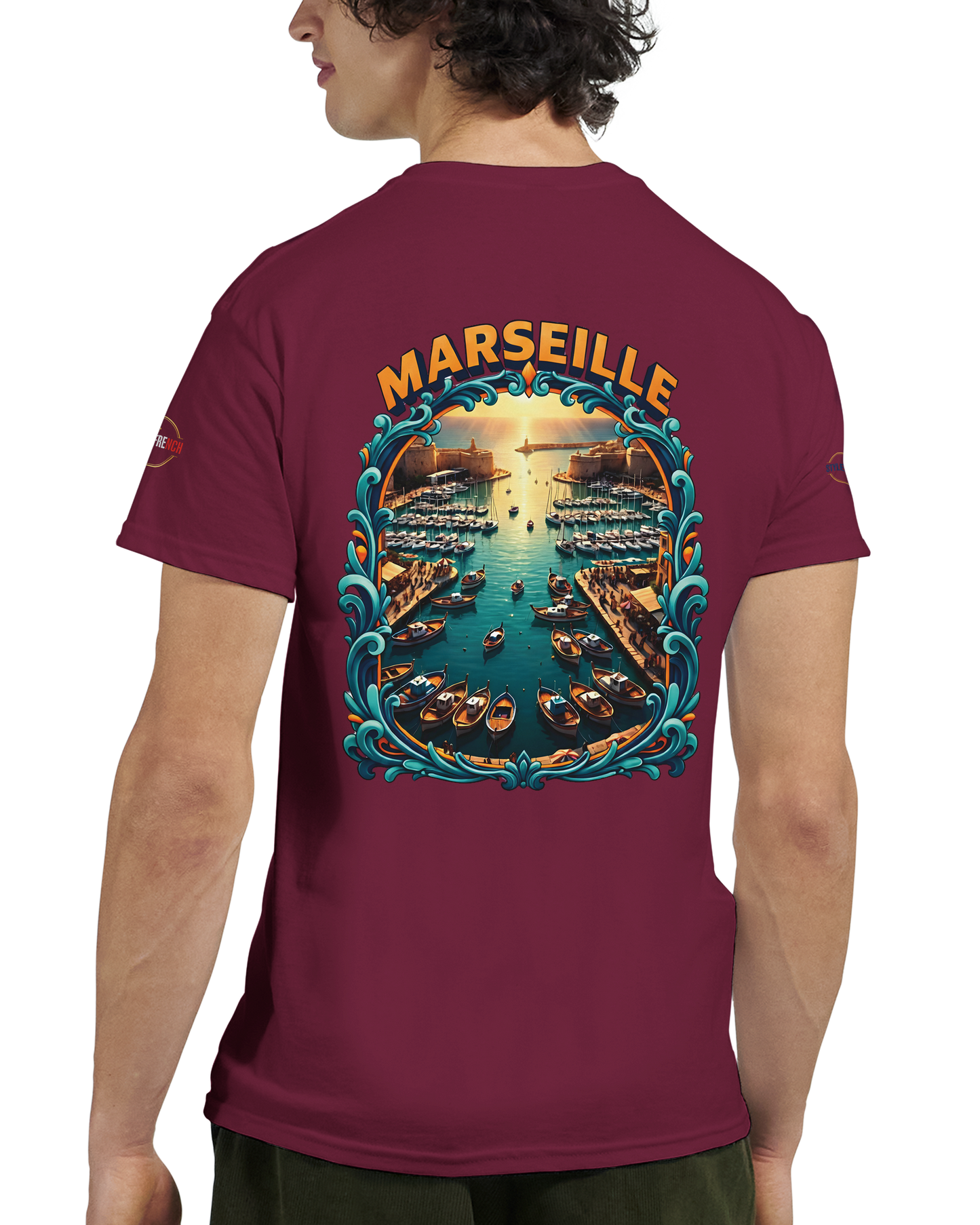 T-shirt Unisexe Marseille – Coton Épais à Coupe Classique