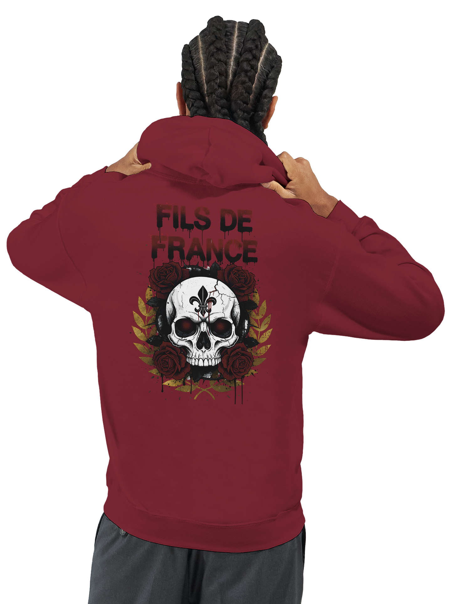 Sweat à capuche homme Fils de France – Hoodie premium en coton mélangé