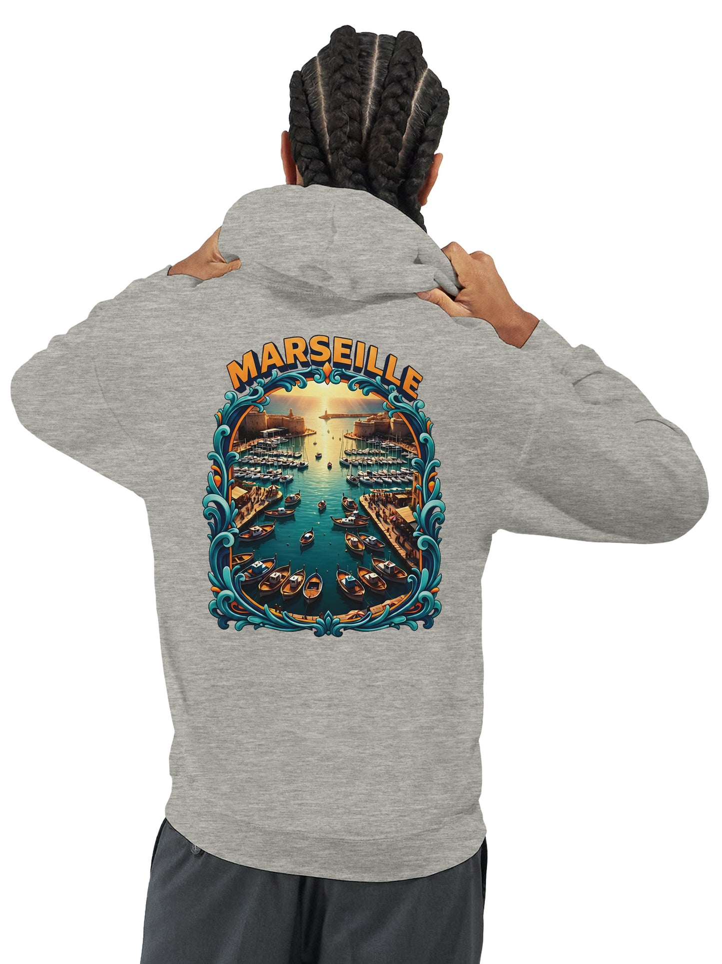 Sweat à capuche unisexe Marseille – Hoodie premium en coton mélangé