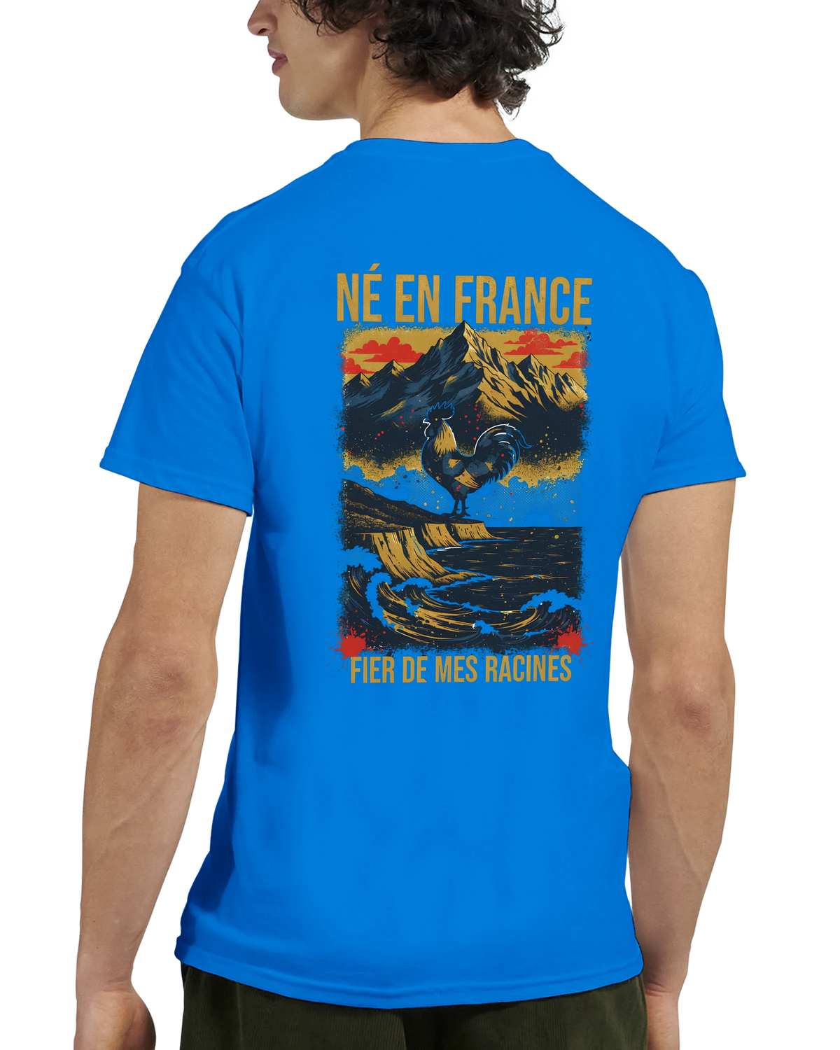 T-Shirt Premium 'Né en France' – Coton Épais à Coupe Classique
