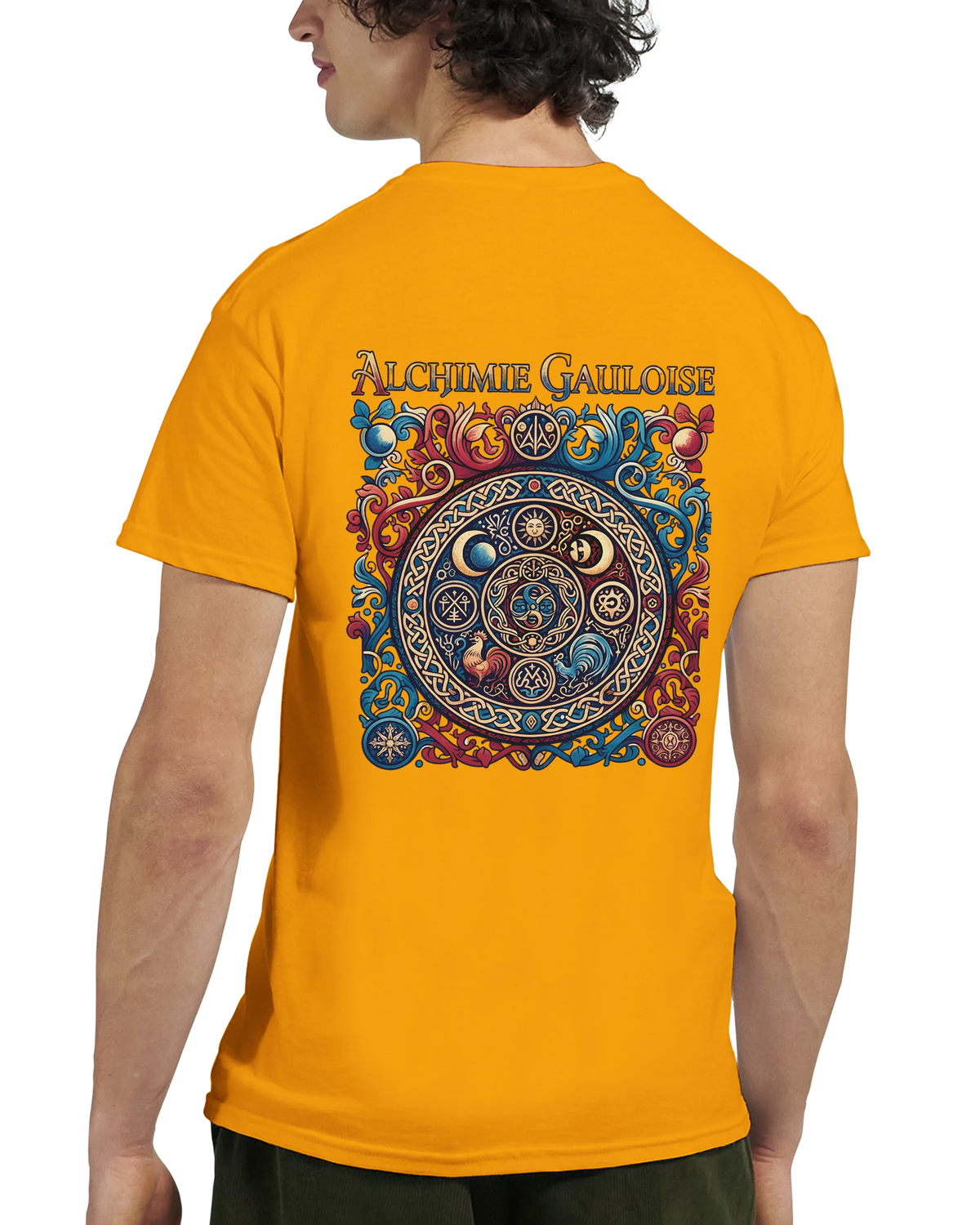 T-Shirt Homme Alchimie Gauloise – Coton Épais à Coupe Classique