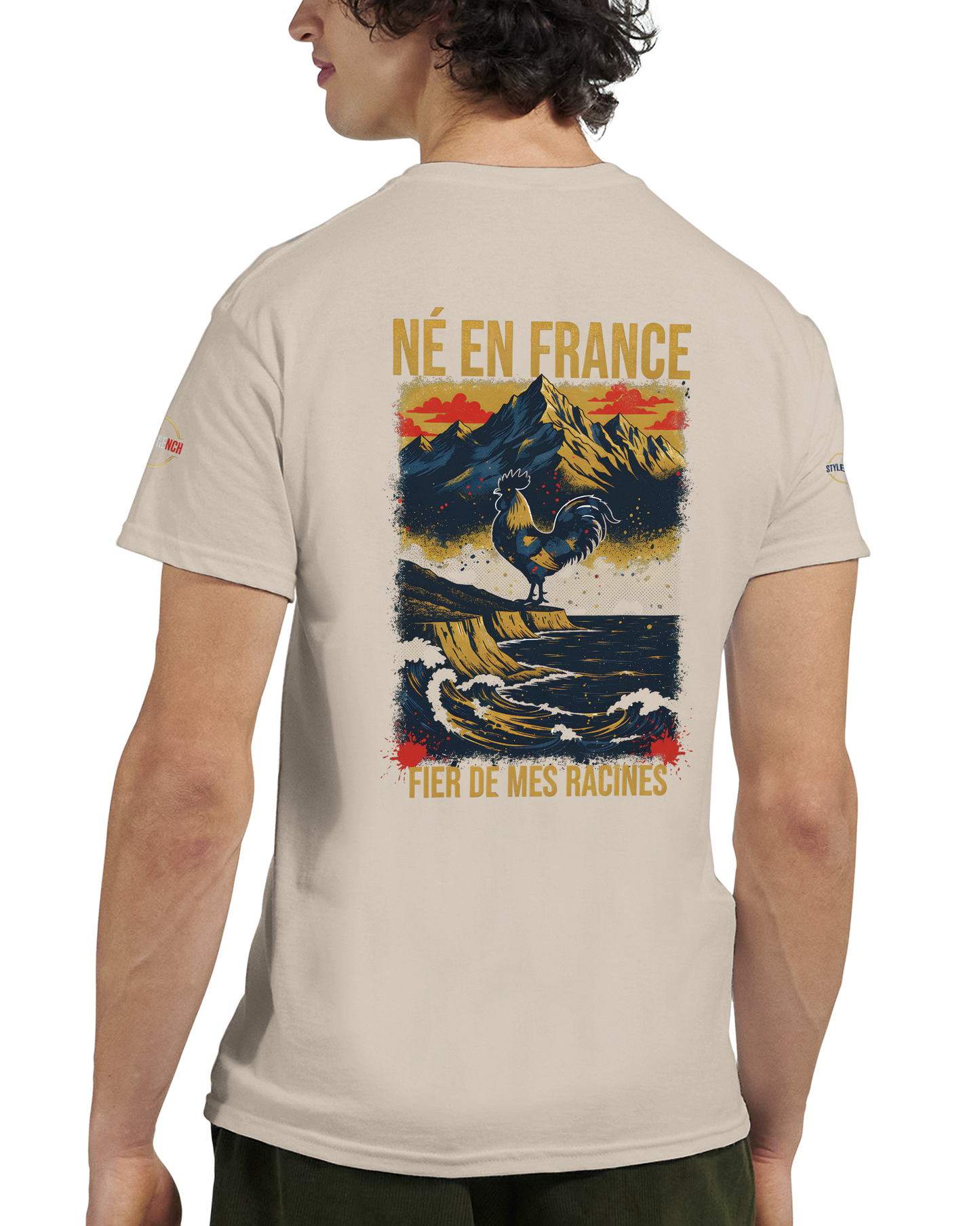 T-Shirt Premium 'Né en France' – Coton Épais à Coupe Classique