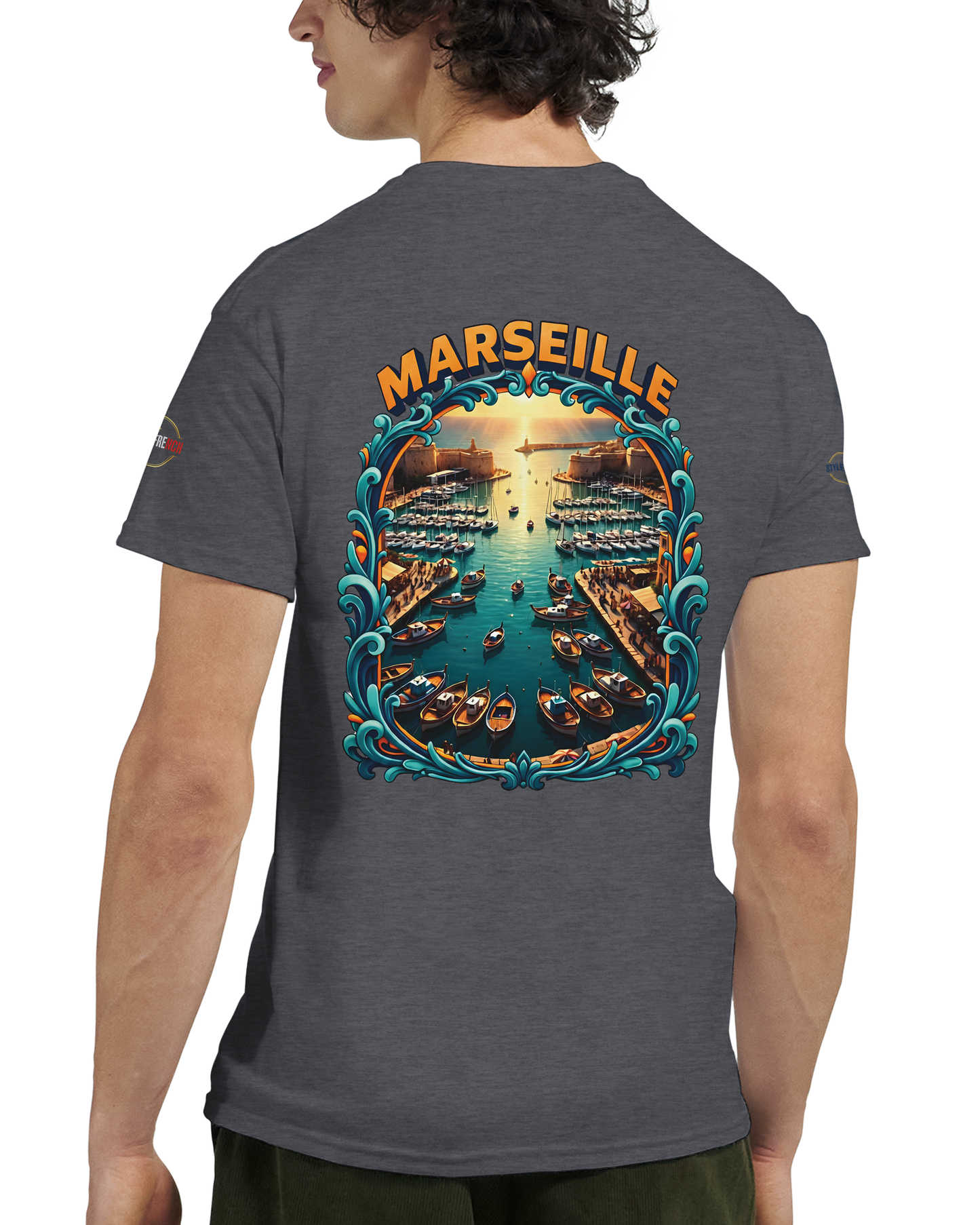 T-shirt Unisexe Marseille – Coton Épais à Coupe Classique