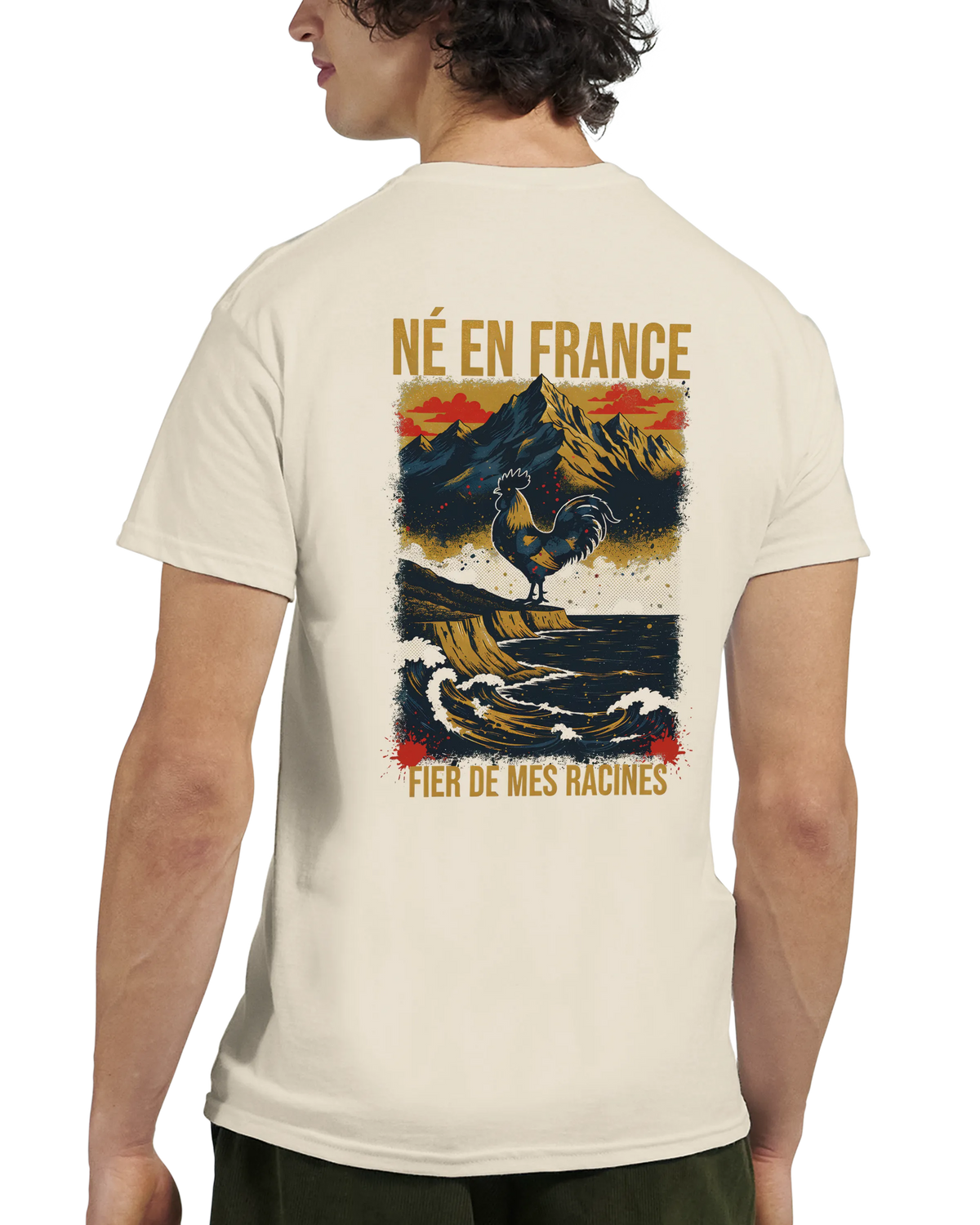 T-Shirt Premium 'Né en France' – Coton Épais à Coupe Classique