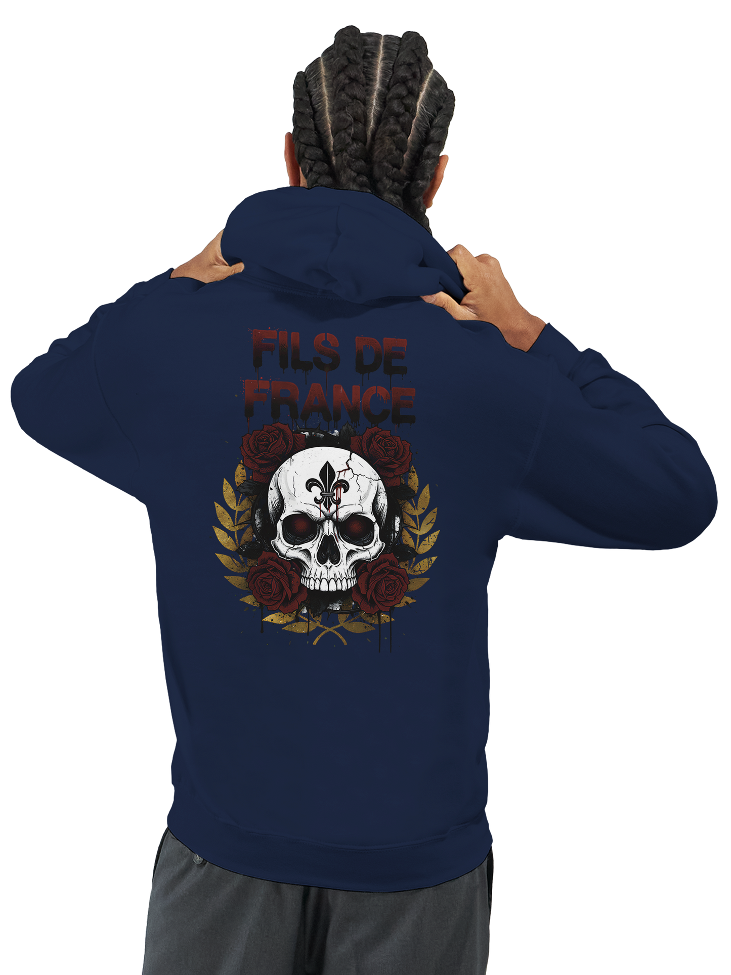 Sweat à capuche homme Fils de France – Hoodie premium en coton mélangé