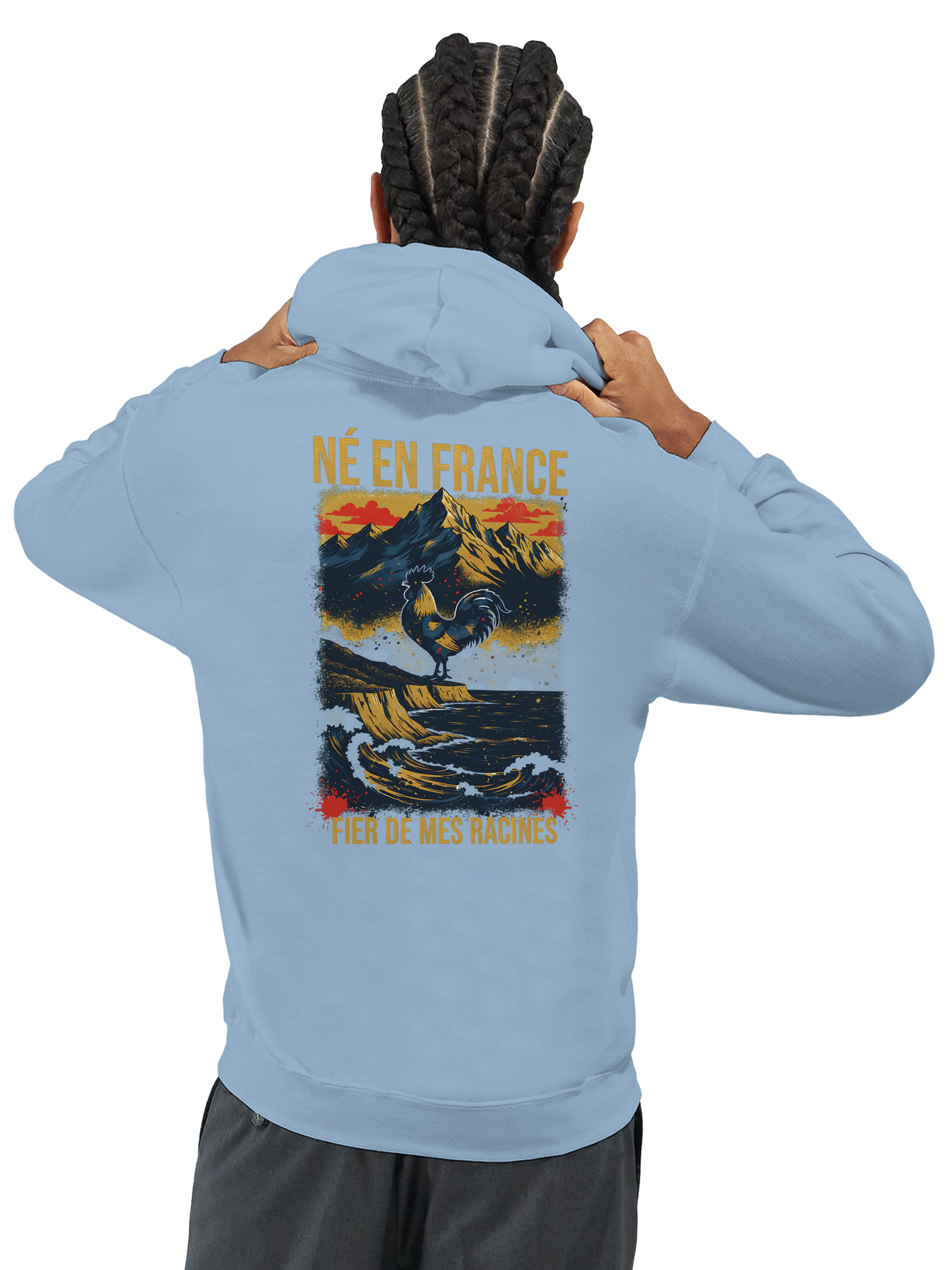 Sweat à Capuche Homme « Né en France » – Premium Confort et Style