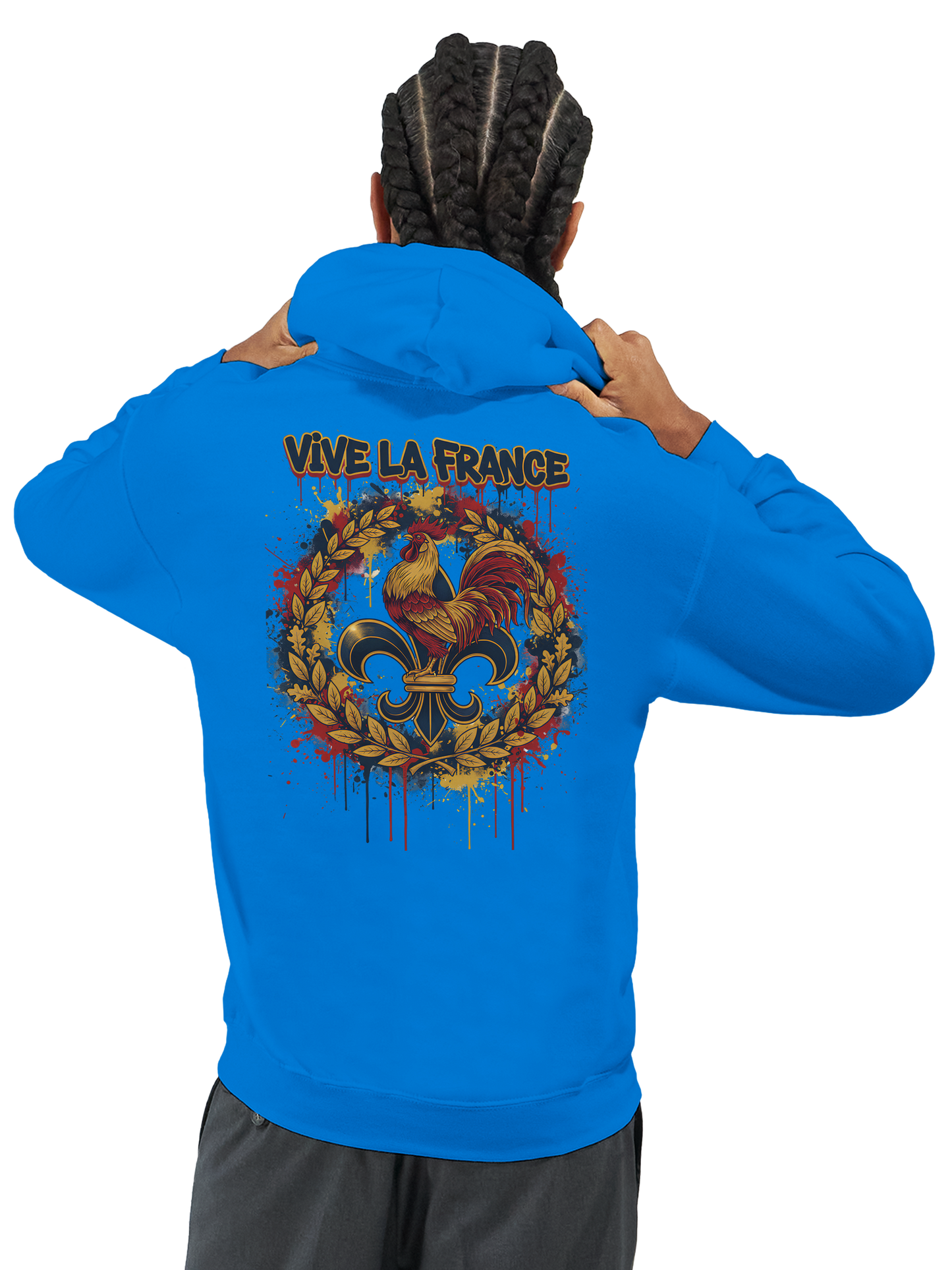 Sweat à Capuche Homme Vive la France – Confort et Style Tricolore