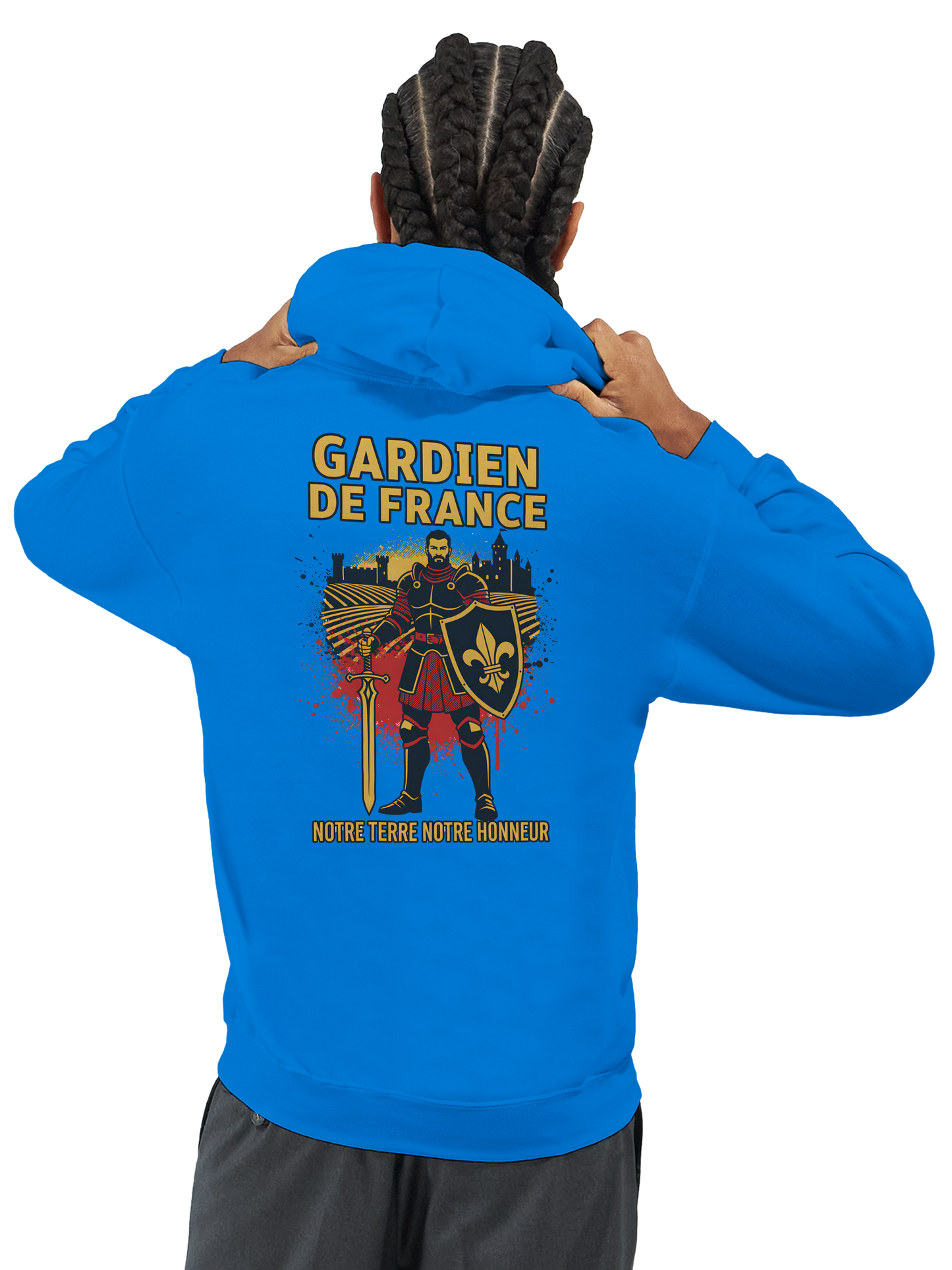 Sweat à capuche Gardien de France pour homme – Hoodie premium en coton mélangé