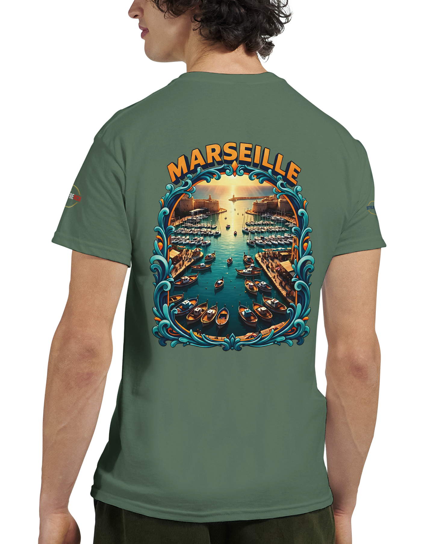 T-shirt Unisexe Marseille – Coton Épais à Coupe Classique