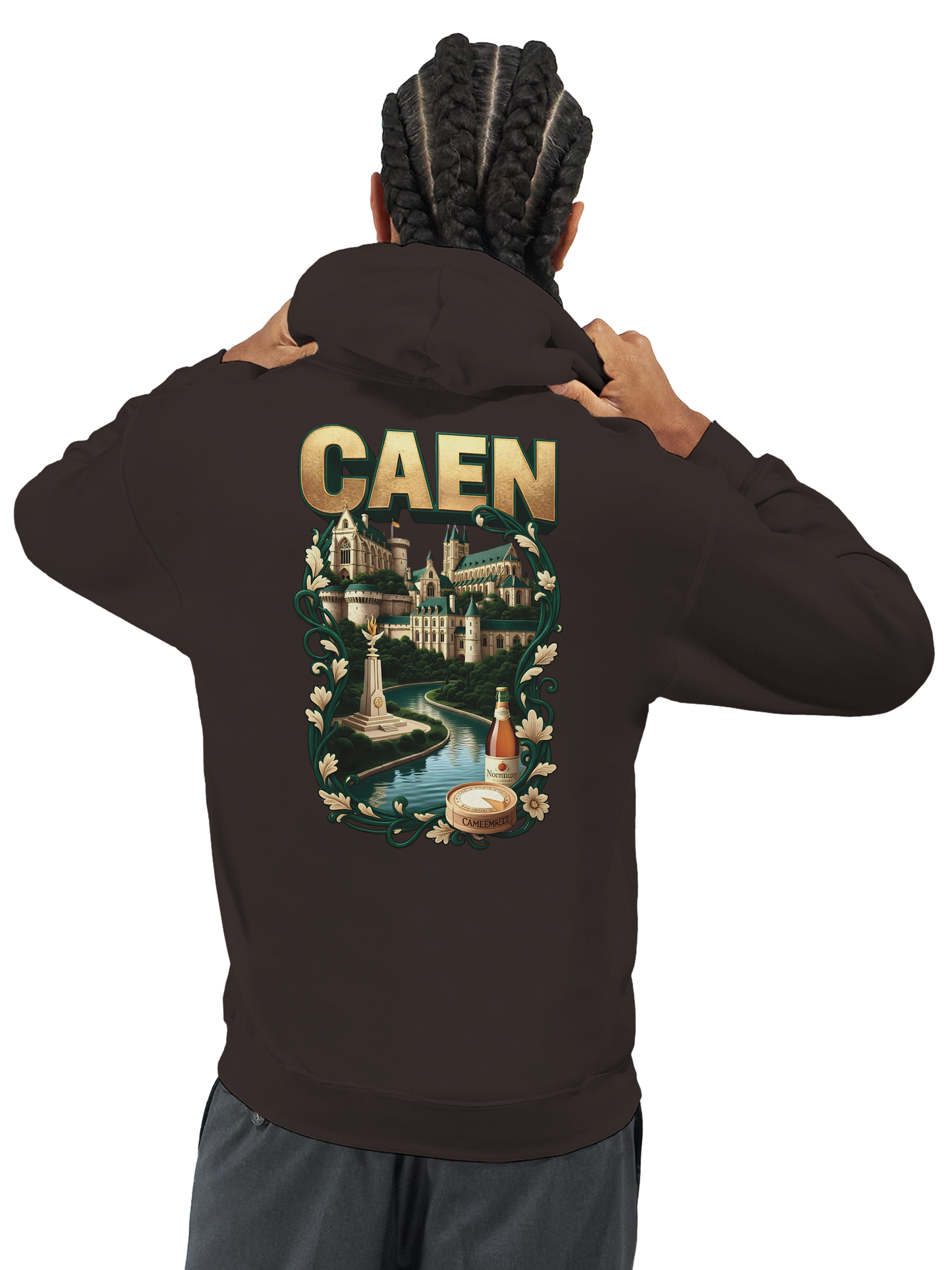 Sweat à capuche Caen - Ville de France - Unisexe Premium