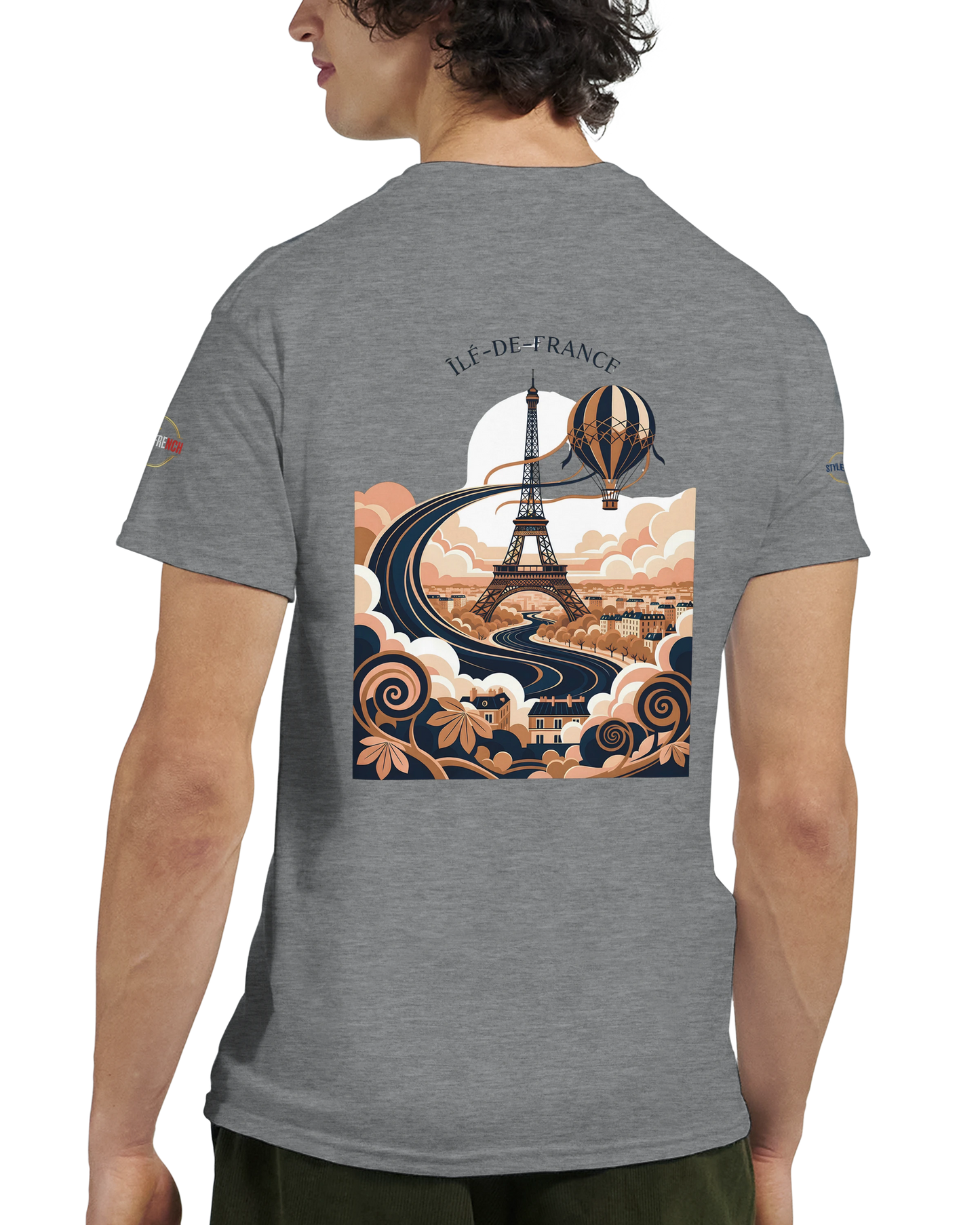 T-shirt Unisexe Île-de-France – Coton Épais à Coupe Classique