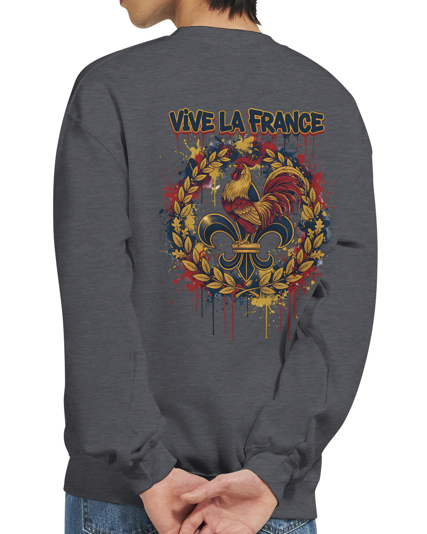 Sweat-shirt Homme Vive la France – Confort et Style Patriotique