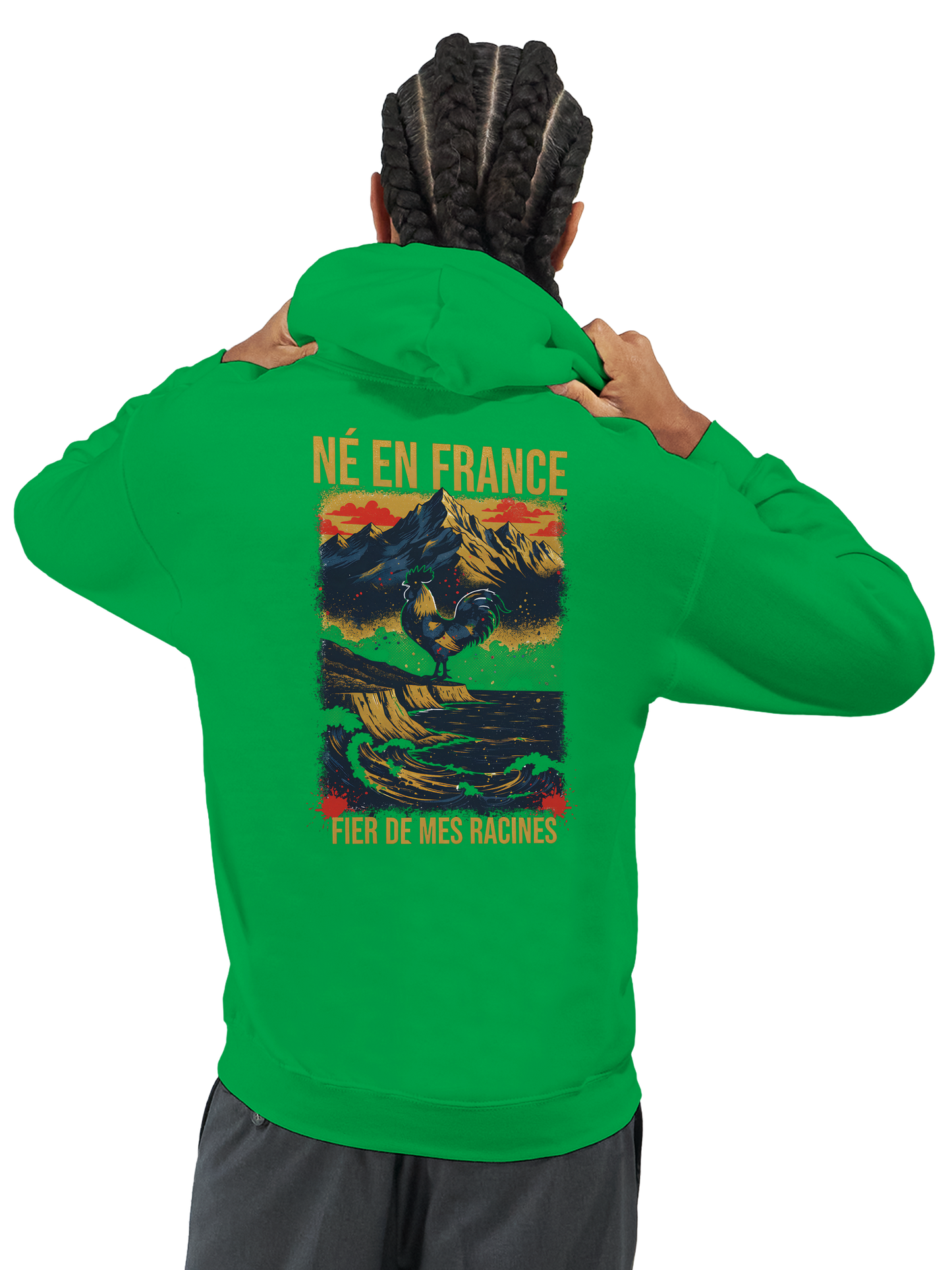 Sweat à Capuche Homme « Né en France » – Premium Confort et Style