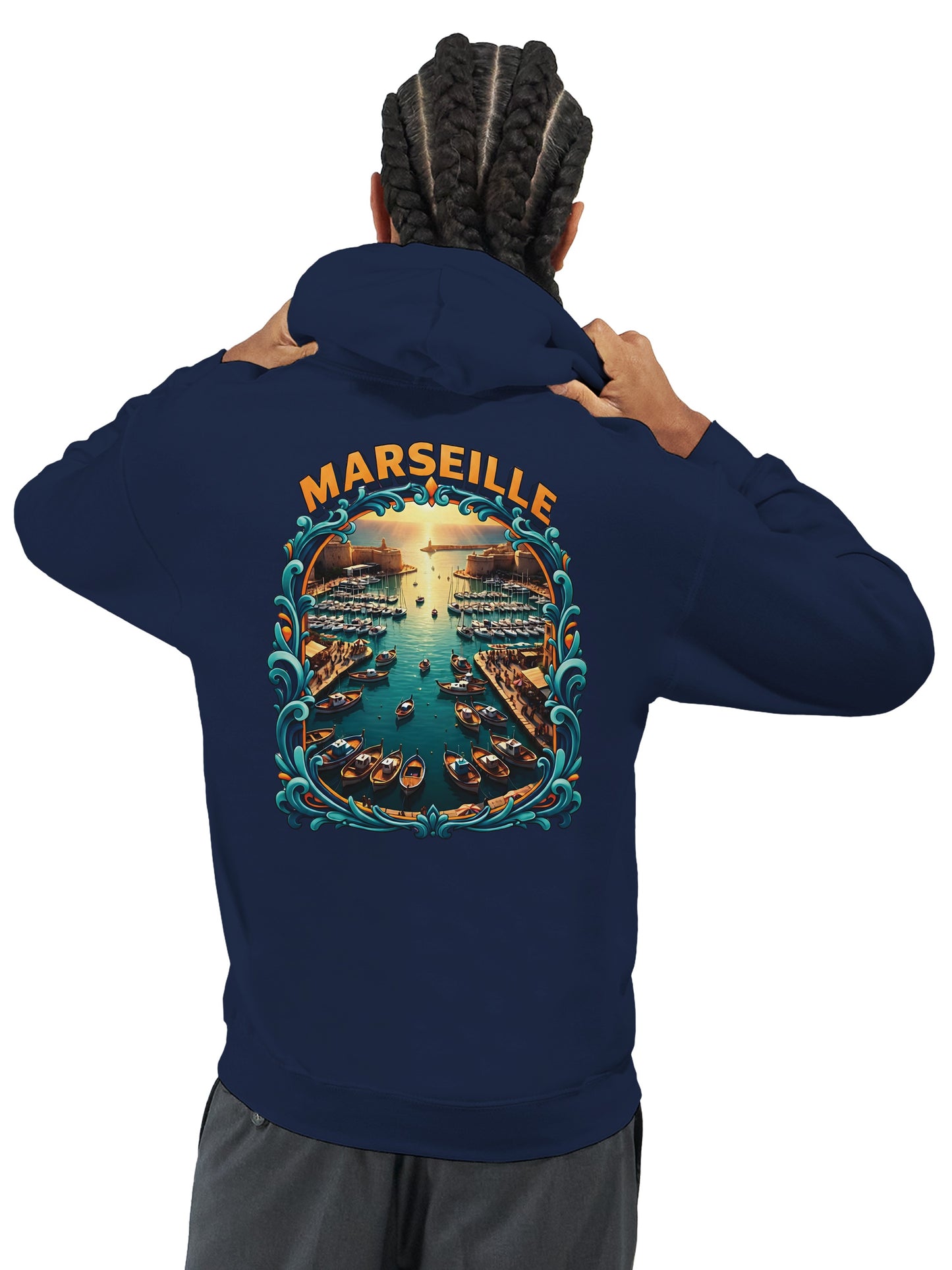 Sweat à capuche unisexe Marseille – Hoodie premium en coton mélangé