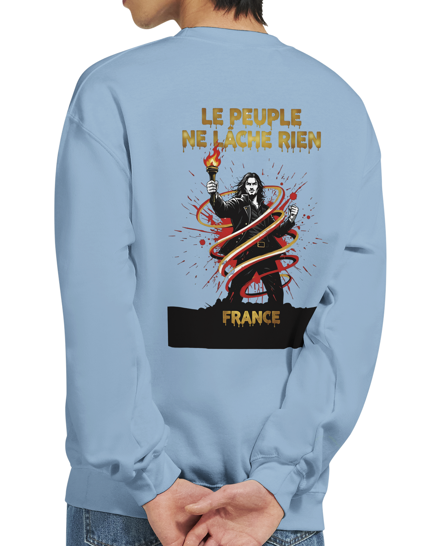 Sweat-shirt Homme 'Le Peuple Ne Lâche Rien' – Confort et Résistance