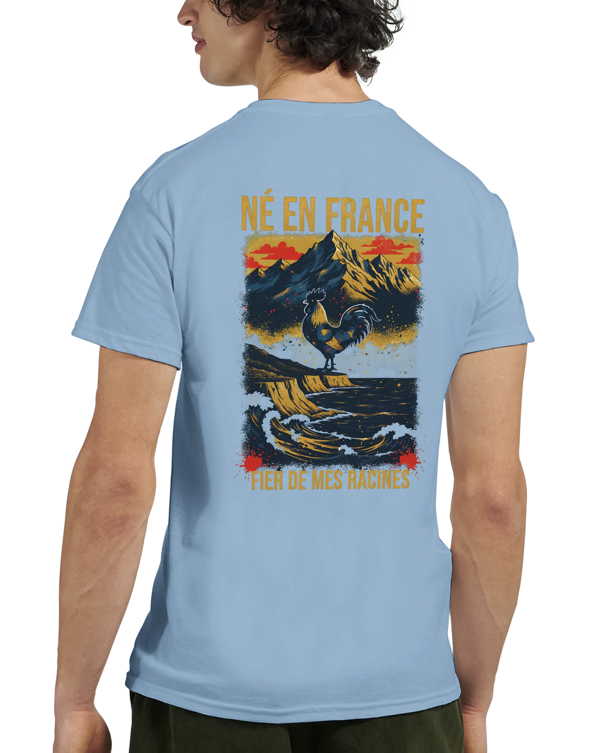 T-Shirt Premium 'Né en France' – Coton Épais à Coupe Classique