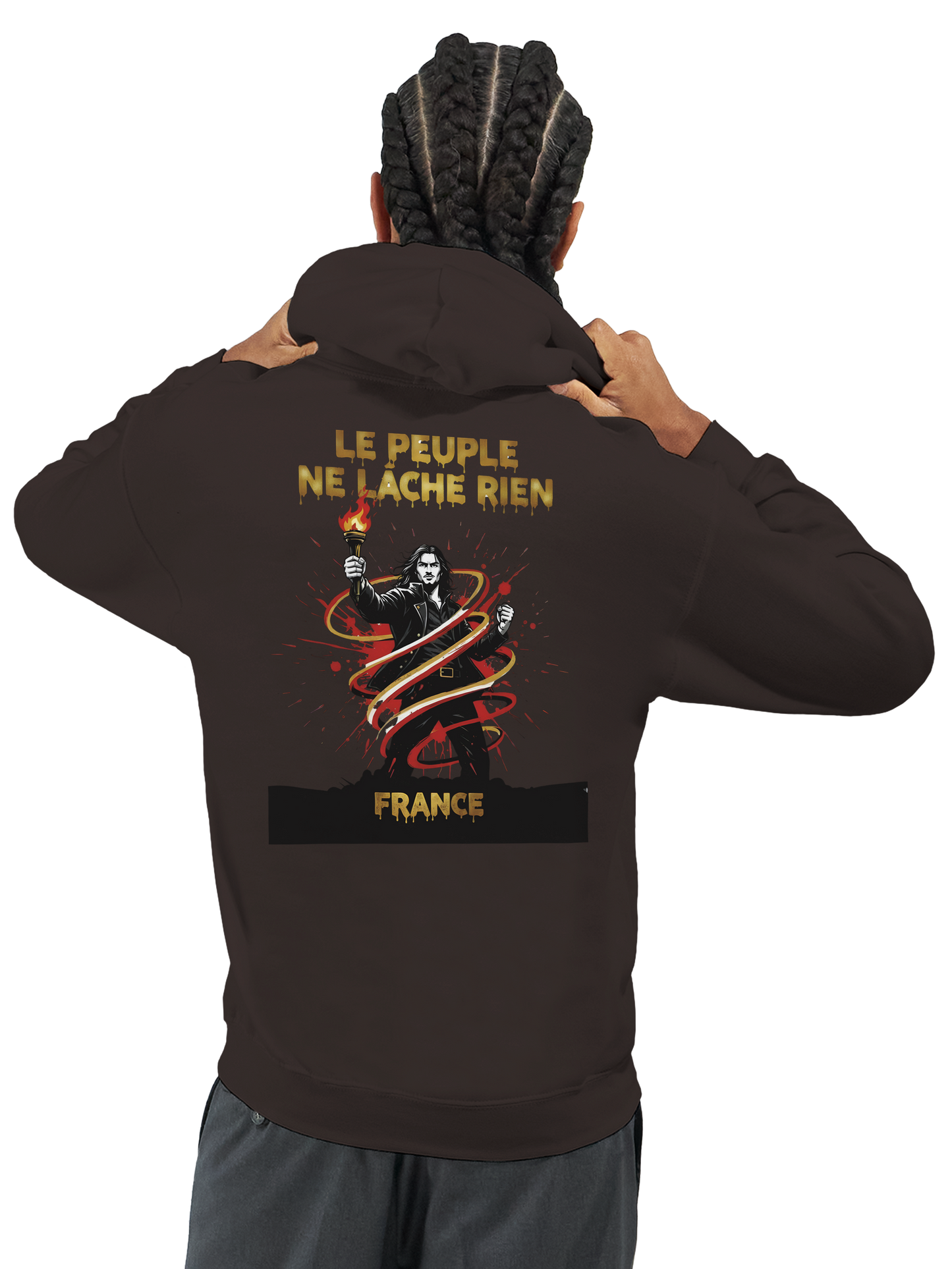 Sweat à Capuche Homme "Le Peuple Ne Lâche Rien" – Confort Premium