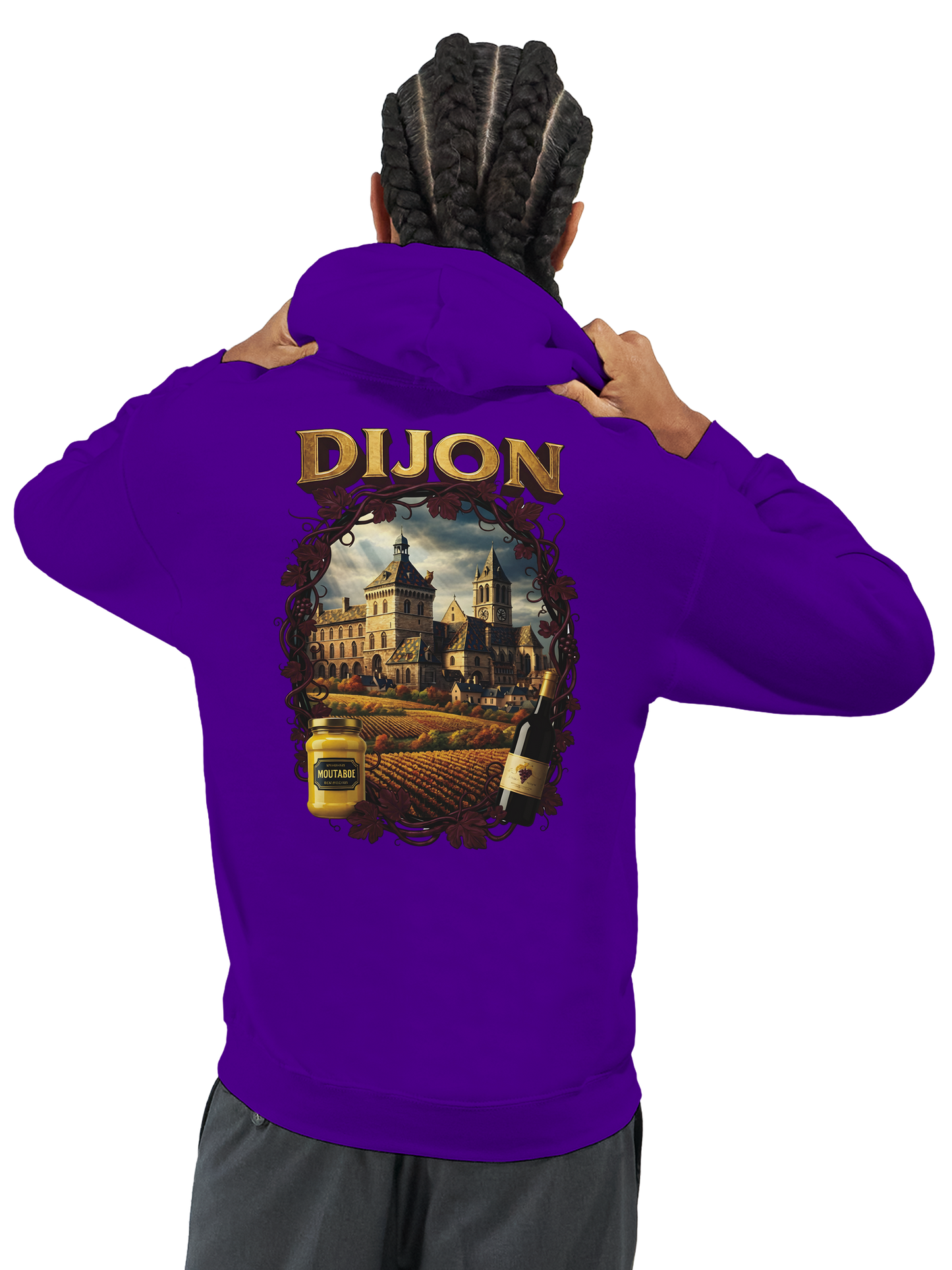 Sweat à Capuche Unisexe Dijon – Ville de France – Confort Premium