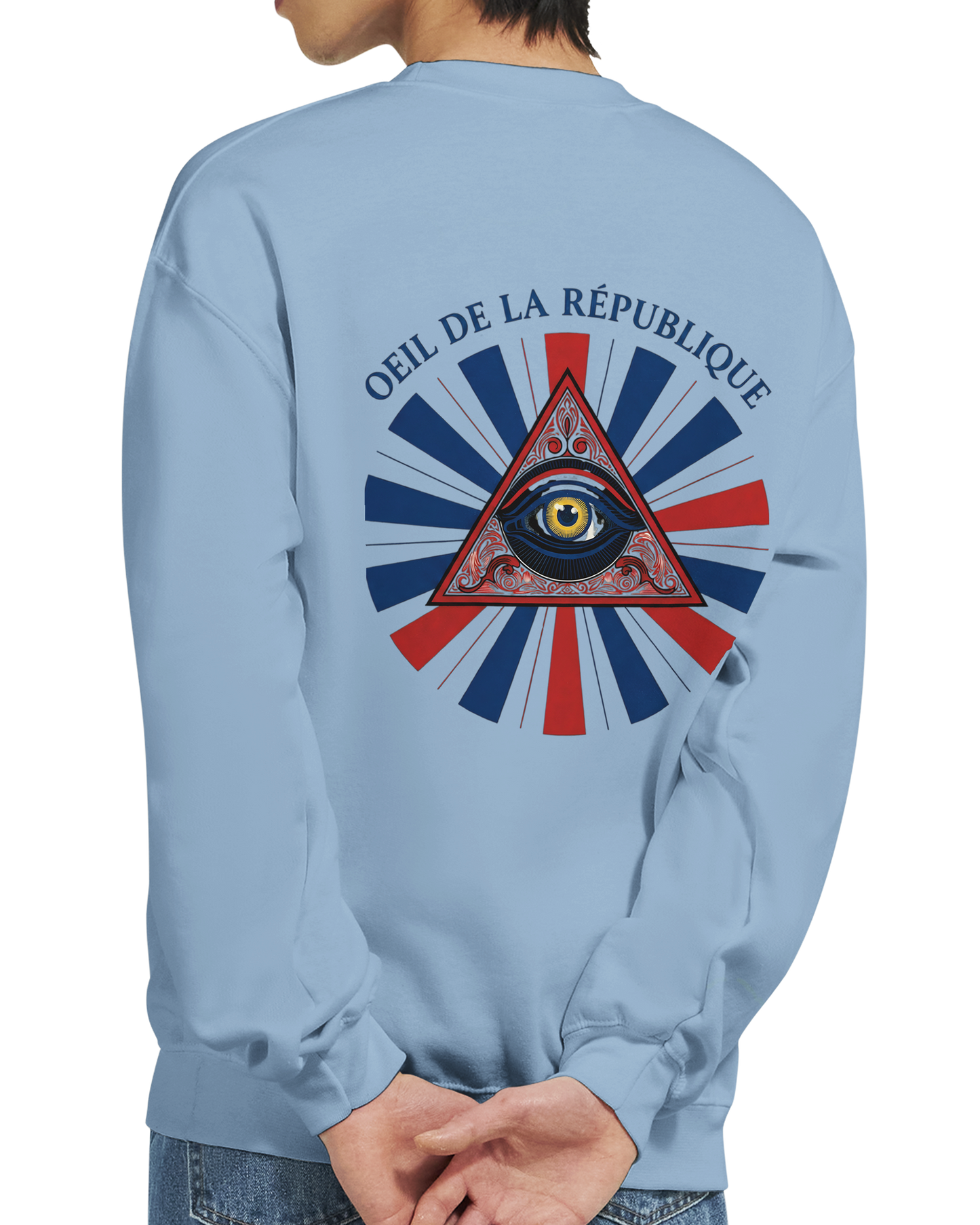 Sweat-shirt Homme Œil de la République - Confort Premium et Design Graphique