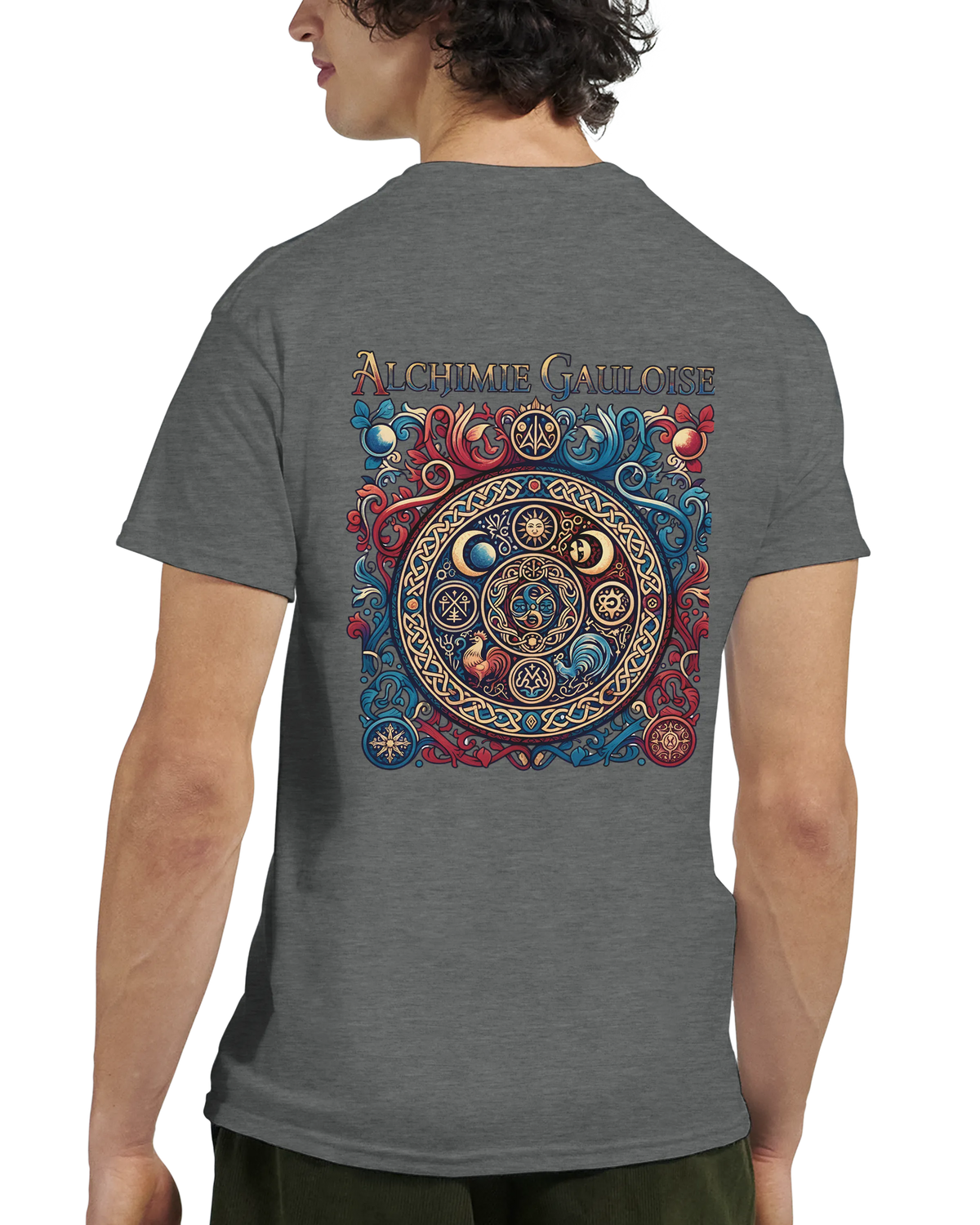 T-Shirt Homme Alchimie Gauloise – Coton Épais à Coupe Classique