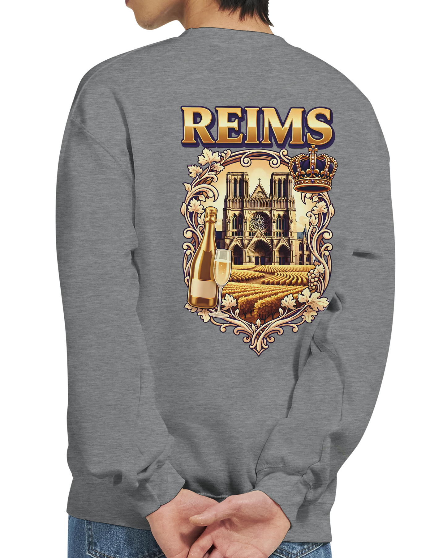Sweat-shirt Reims – Sweat à col rond confortable en coton mélangé