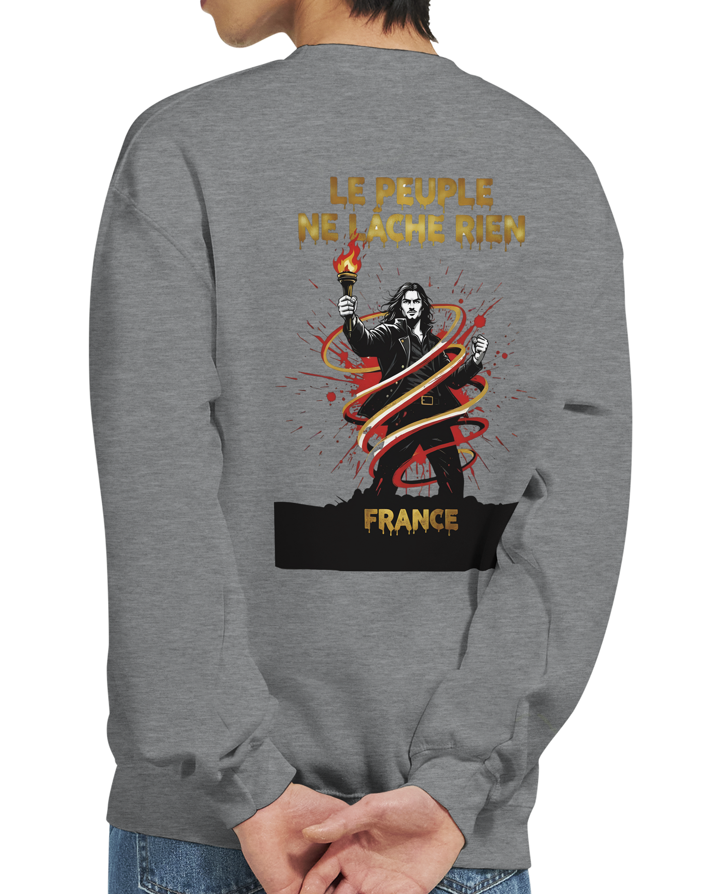 Sweat-shirt Homme 'Le Peuple Ne Lâche Rien' – Confort et Résistance