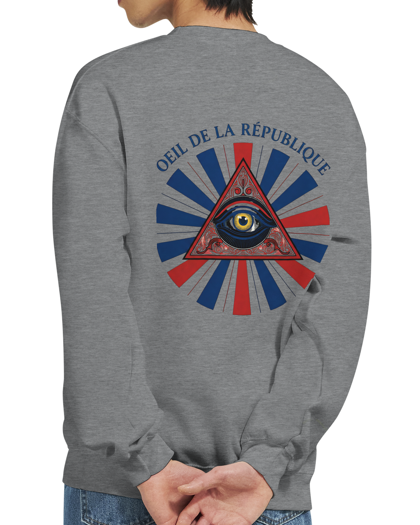 Sweat-shirt Homme Œil de la République - Confort Premium et Design Graphique