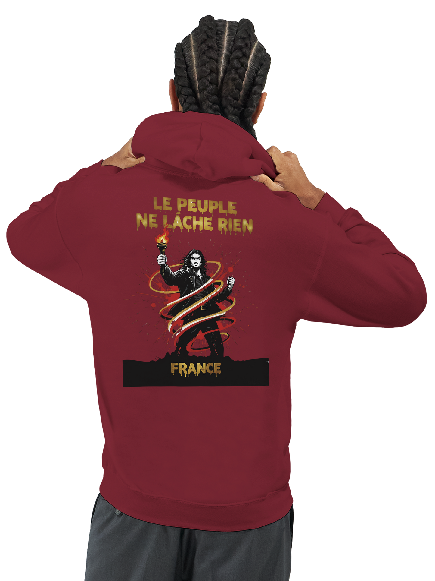 Sweat à Capuche Homme "Le Peuple Ne Lâche Rien" – Confort Premium