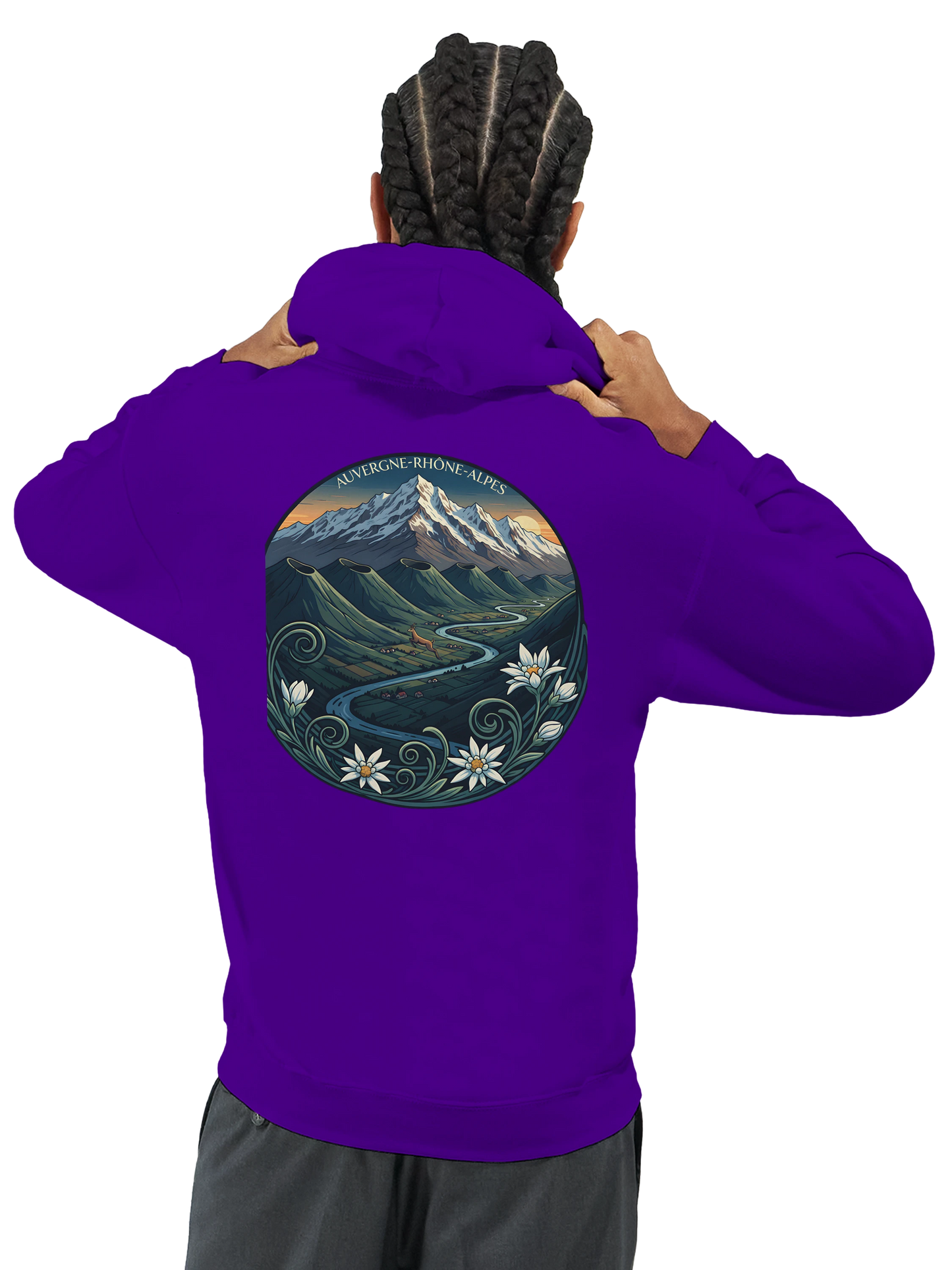 Sweat à capuche unisexe Auvergne-Rhône-Alpes – Confort et style régional
