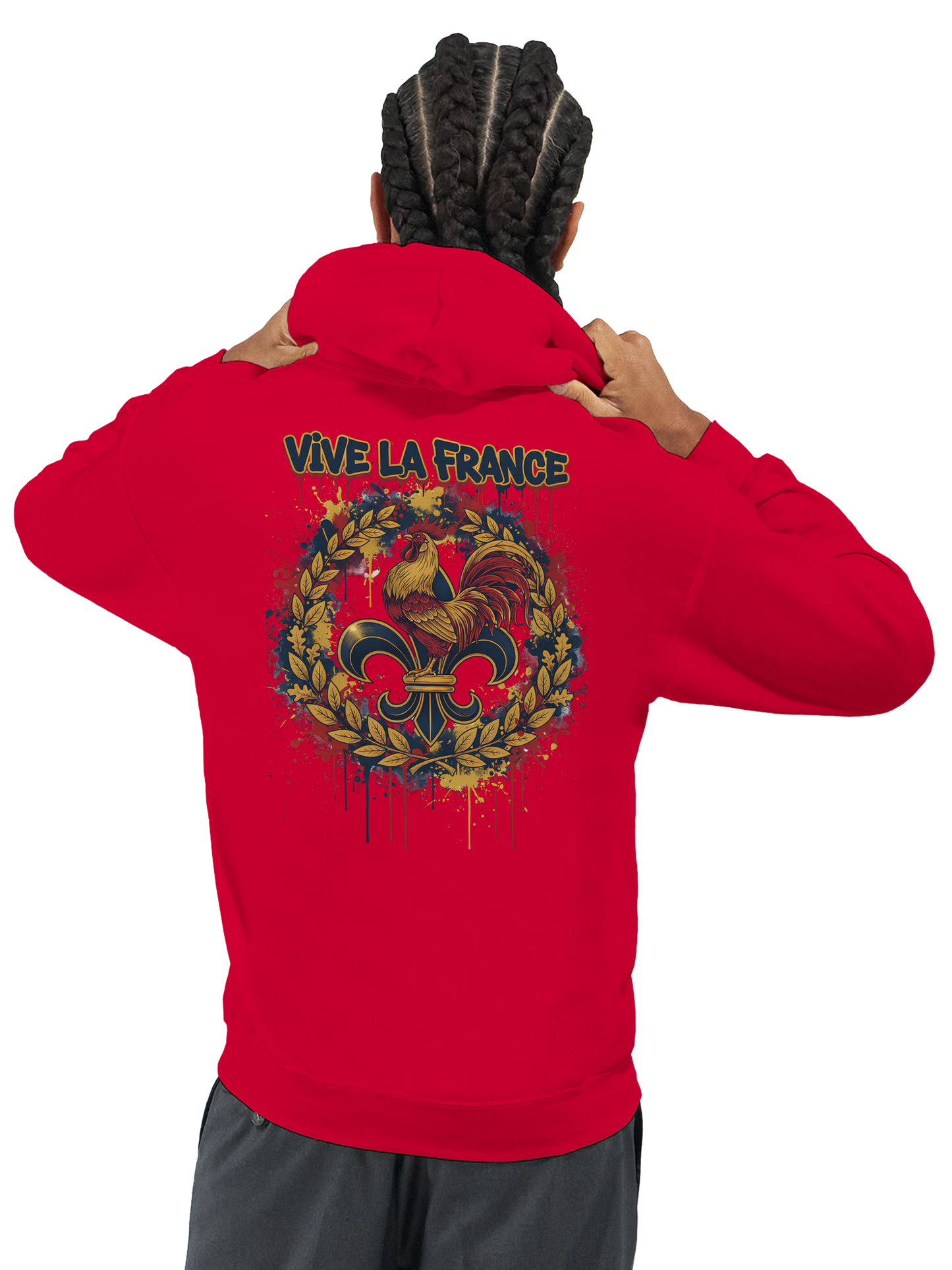 Sweat à Capuche Homme Vive la France – Confort et Style Tricolore