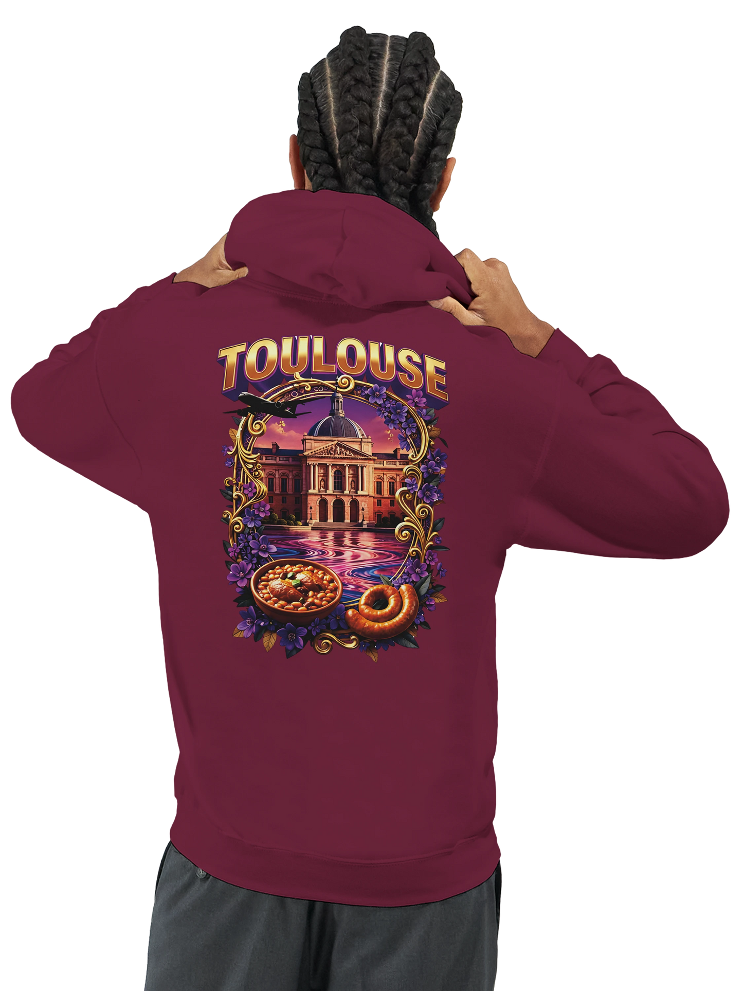 Sweat à Capuche Unisexe Toulouse – Ville de France – Confort Premium
