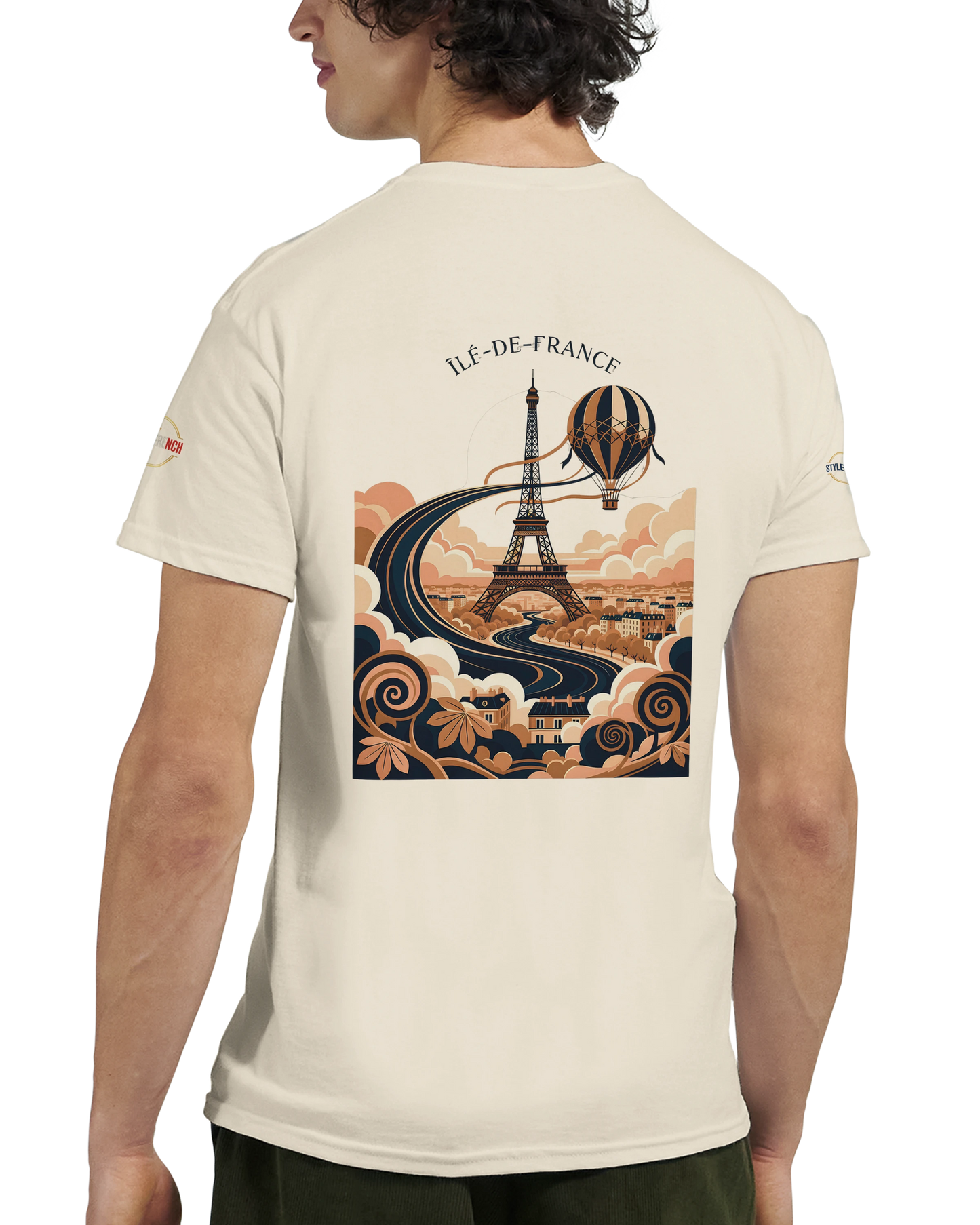 T-shirt Unisexe Île-de-France – Coton Épais à Coupe Classique