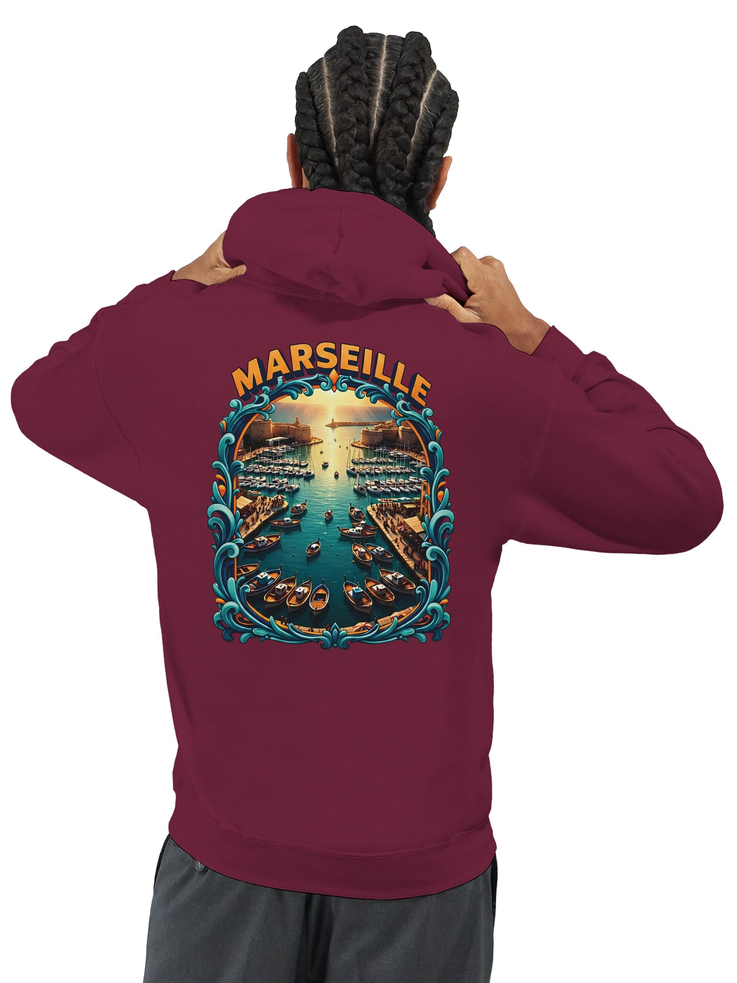 Sweat à capuche unisexe Marseille – Hoodie premium en coton mélangé